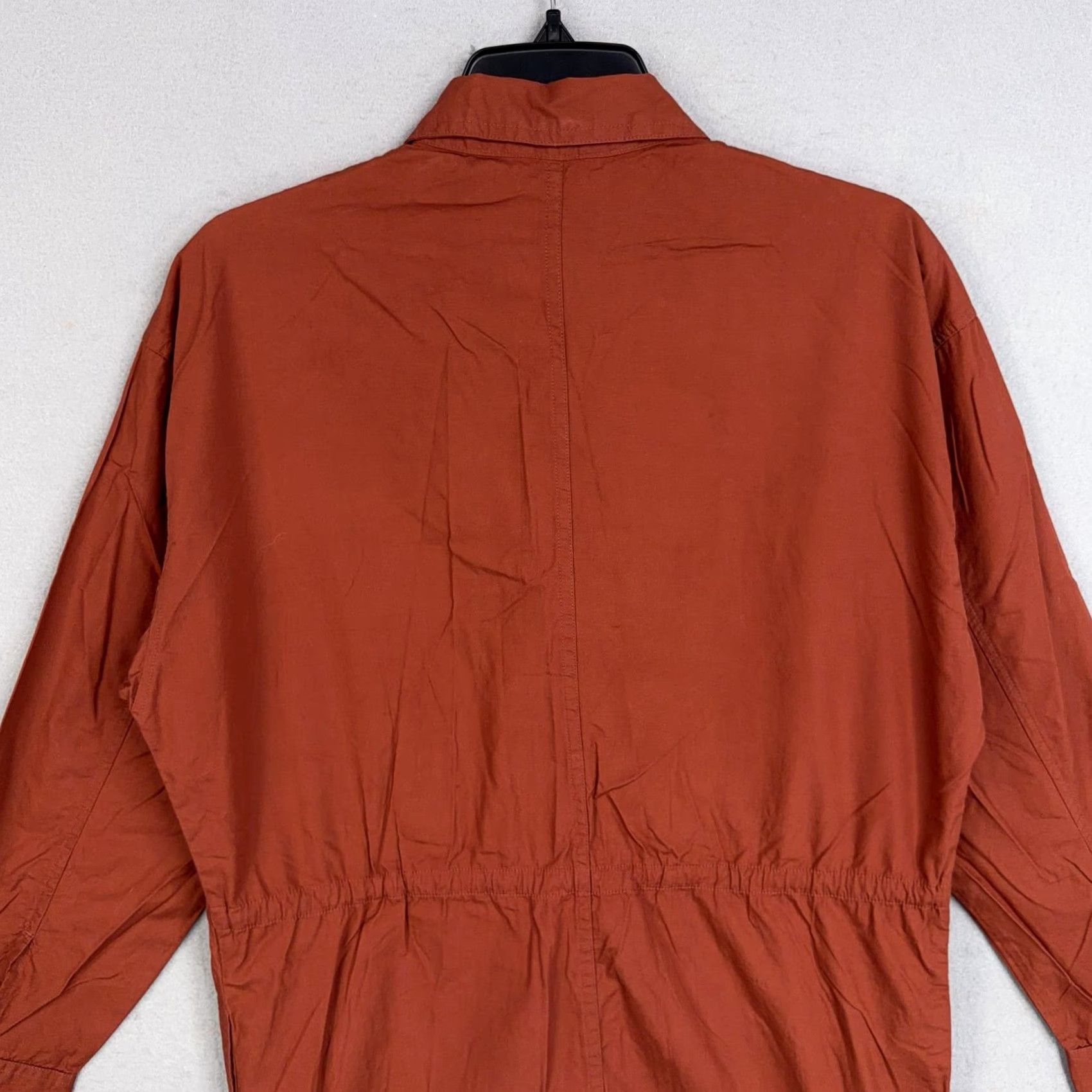J.Crew VINTAGE J.CREW Shirt Dress Womens 4 Orange 90s Preppy Classic Casual Workwear Knee Length Long Sleeve Button Front Collared Womens 4 Size S / US 4 / IT 40 - 6 Thumbnail