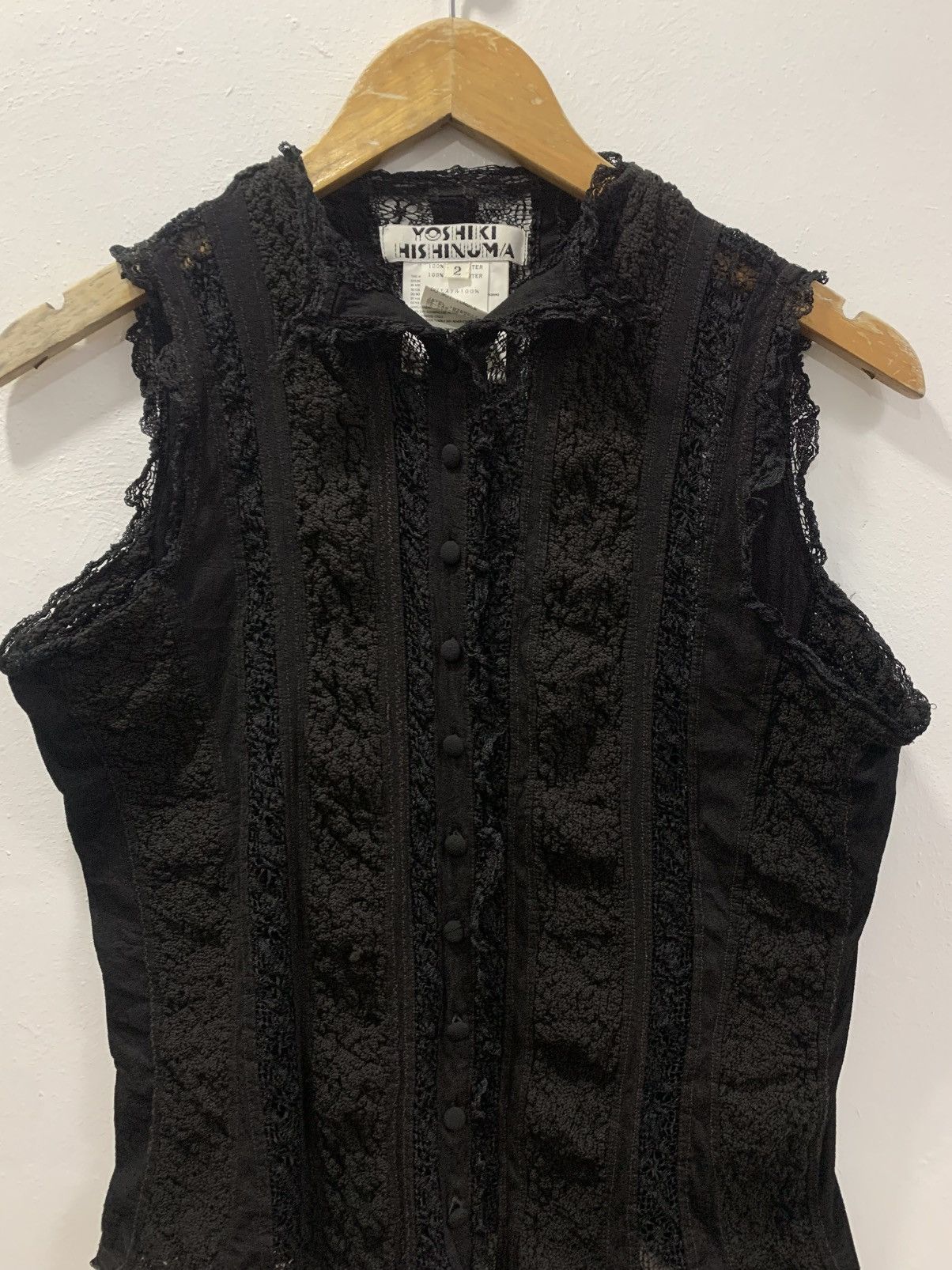 Japanese Brand YOSHIKI HISHINUMA CAULIFLOWER SLEEVELESS TOP Size XS / US 0-2 / IT 36-38 - 2 Thumbnail