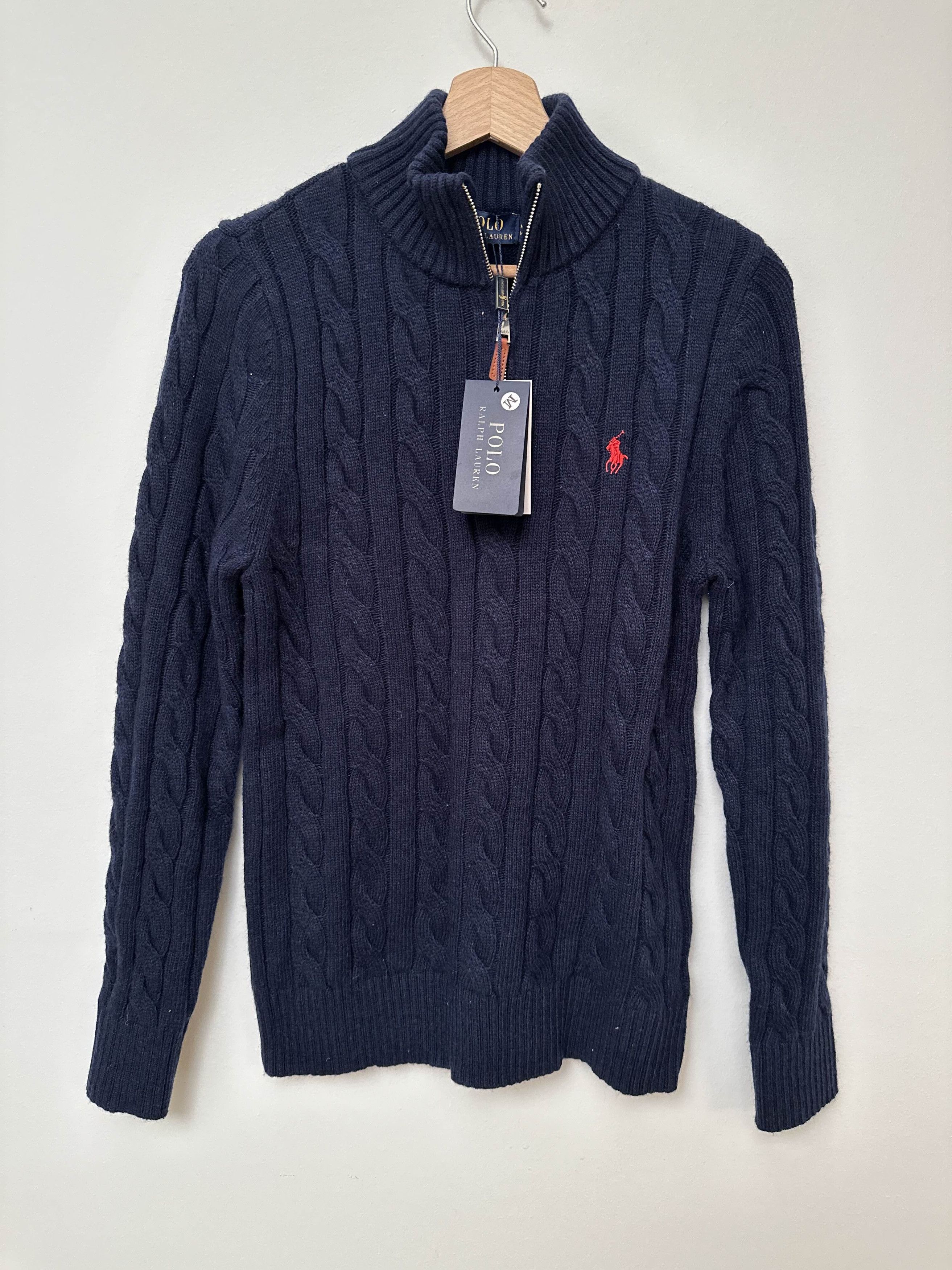 Polo Ralph Lauren Knit Quarter Zip Sweater Navy Size M