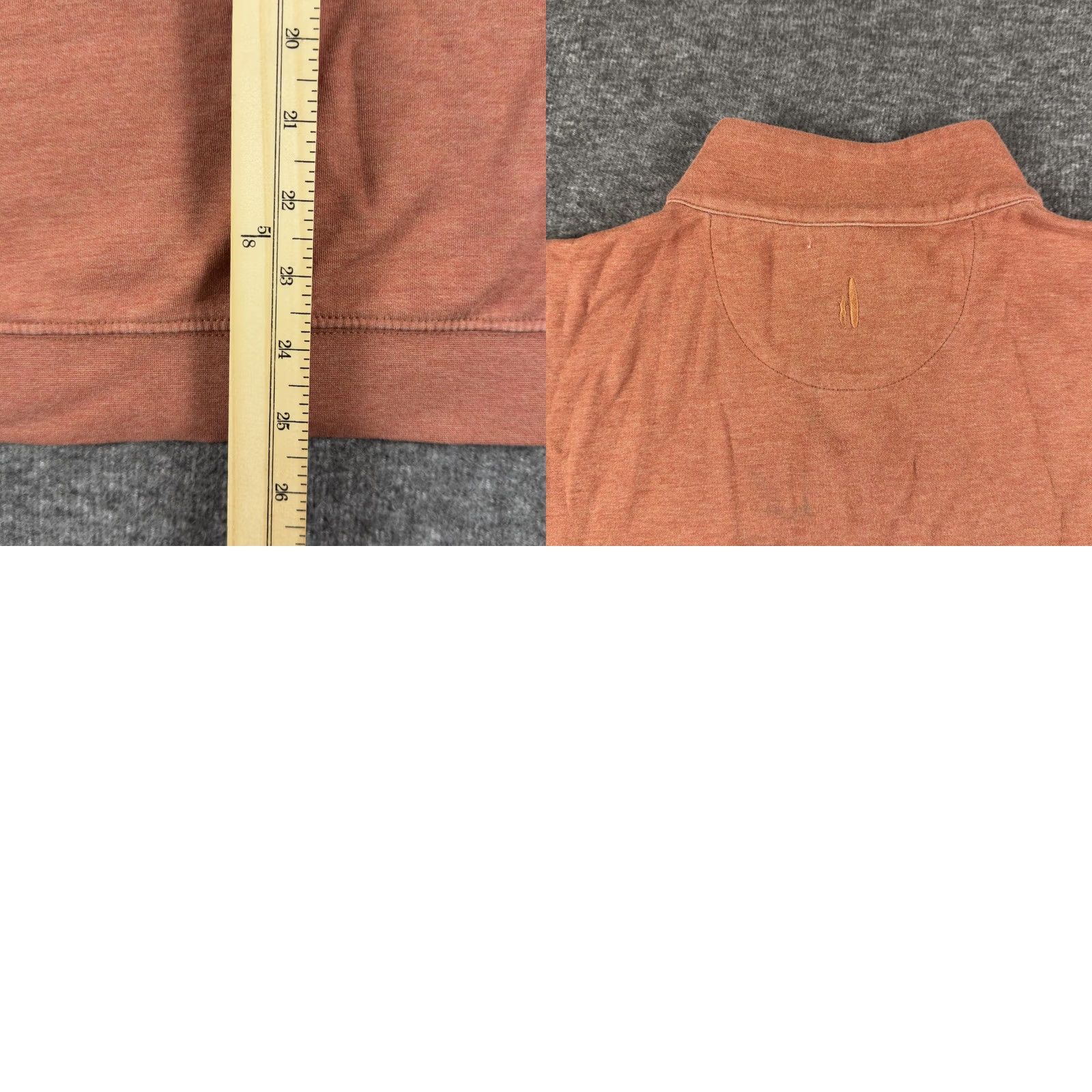 johnnie-O johnnie-O Orange 1/4 Zip Mock Neck Pullover Sweatshirt Mens Medium Golf Sully Size US M / EU 48-50 / 2 - 8 Thumbnail