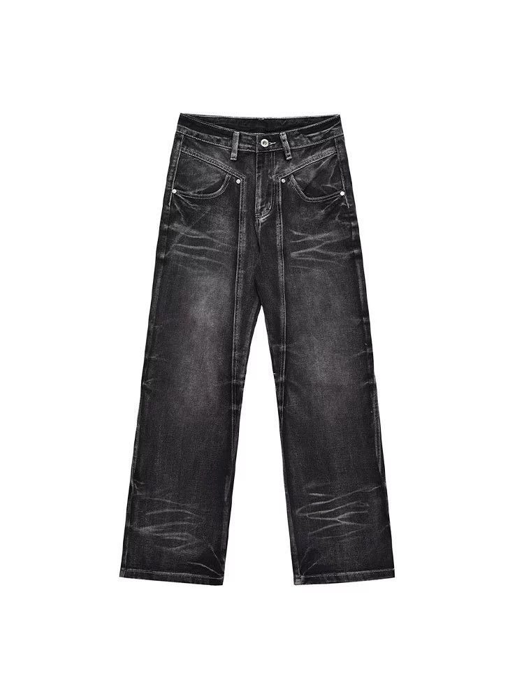 Jean American retro niche patchwork distressed flared jeans Size US 32 / EU 48 - 4 Thumbnail