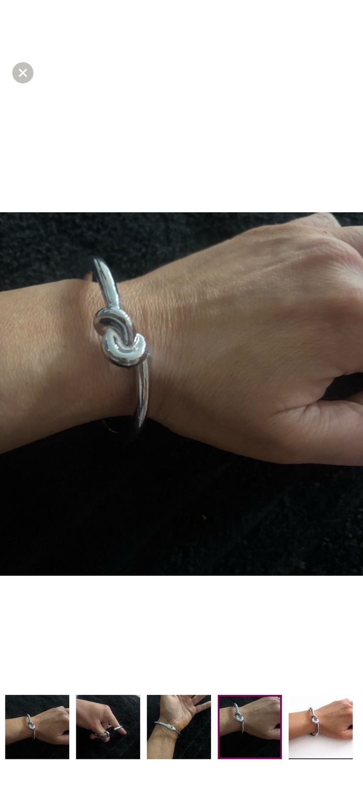 Other Silver Knot Cuff Bracelet - Women's Jewelry Size ONE SIZE - 2 Thumbnail