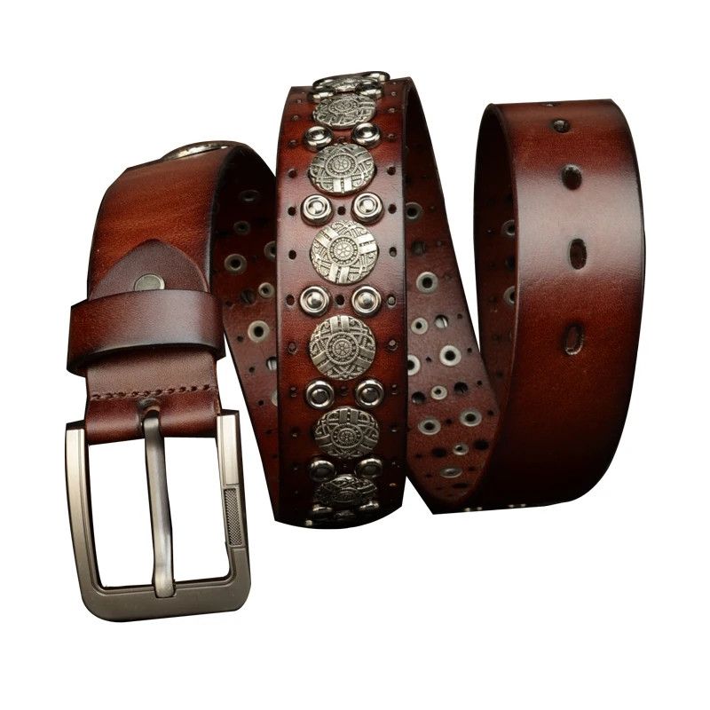 Japanese Brand × Vintage Men heavy rivet belt Size ONE SIZE - 5 Thumbnail