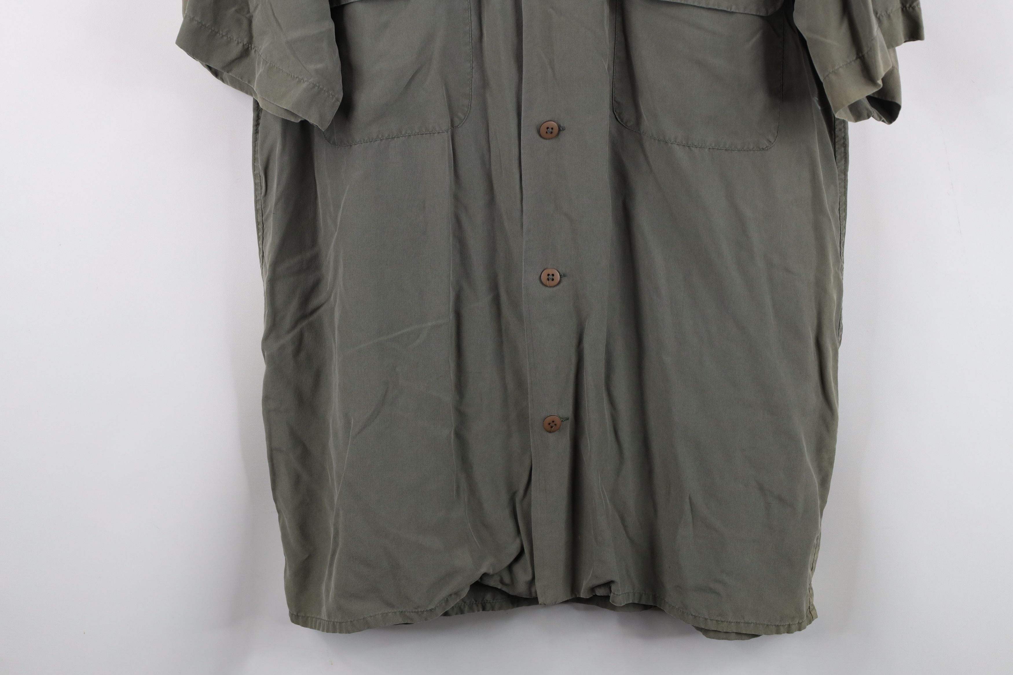 Vintage Vintage 90s Streetwear Collar Board Button Shirt Green Size US S / EU 44-46 / 1 - 3 Thumbnail