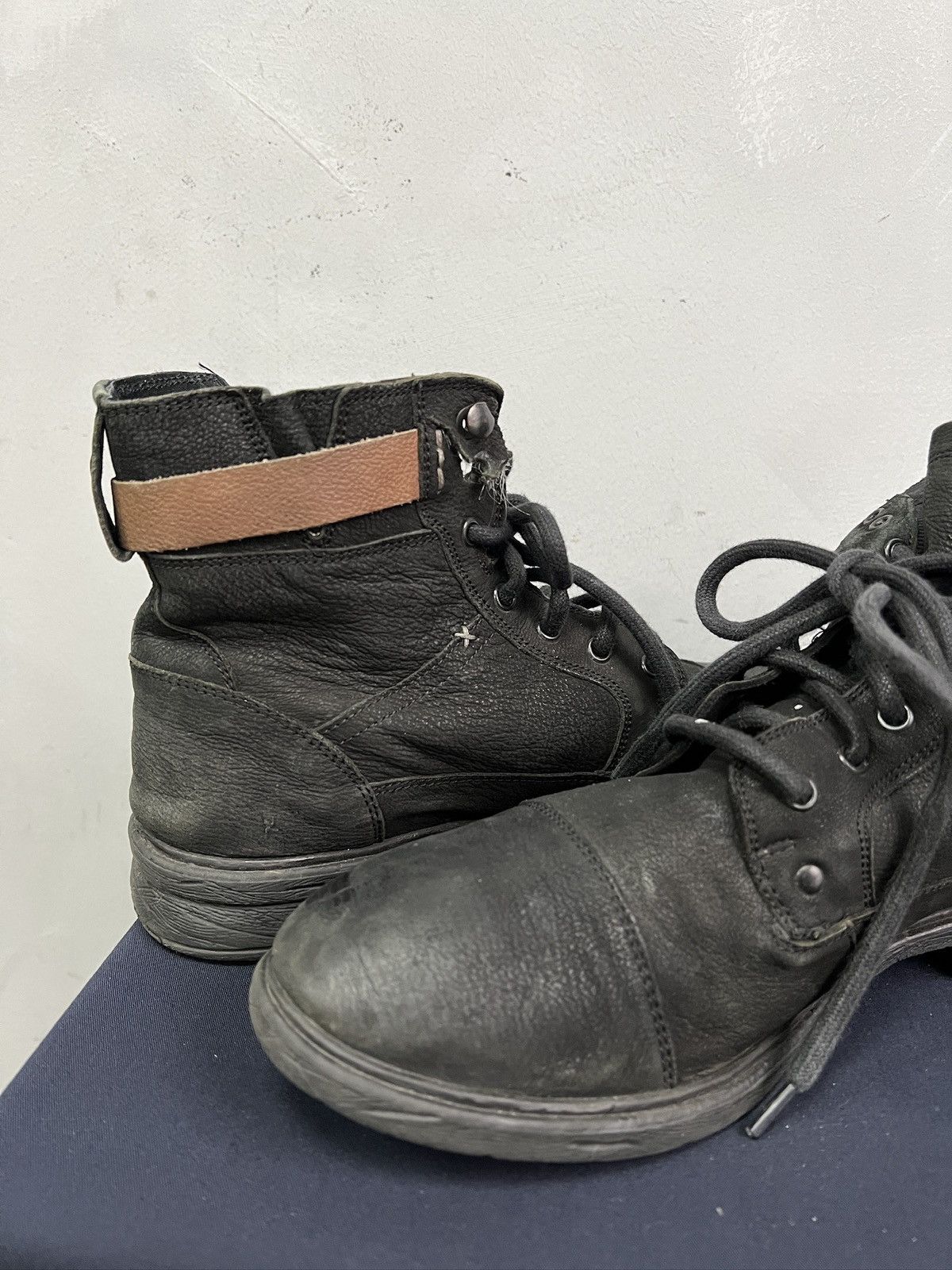 Hedi Slimane Hedi Slimane style leather ankle combat boots y2k Size US 8 / EU 41 - 7 Thumbnail
