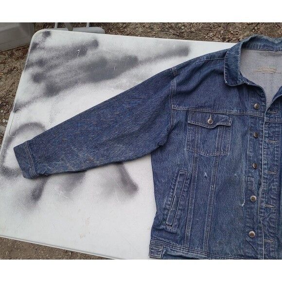 Rocawear Vintage Rocawear Denim Trucker Jacket 90s Leather Patch Size US XXL / EU 58 / 5 - 2 Thumbnail