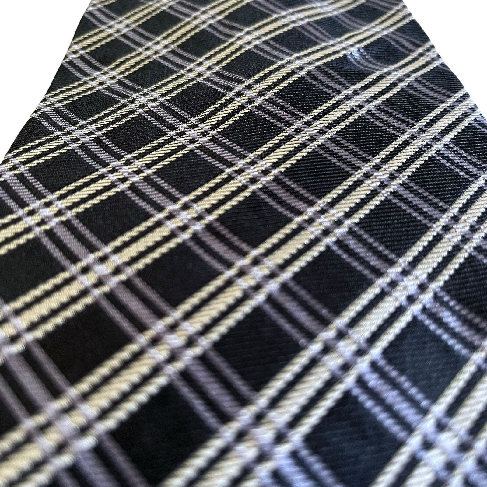 Polo Ralph Lauren × Vintage Polo Ralph Lauren Vintage Jacquard Plaid Check Wide Silk Tie Size ONE SIZE - 8 Thumbnail