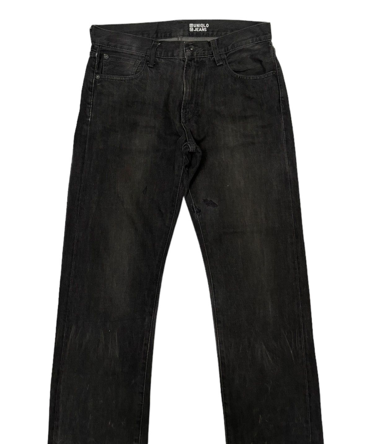 Undercover × Uniqlo 🔥UNIQLO JAPAN SELVEDGE DISTRESSED BLACK DENIM JEANS Size US 32 / EU 48 - 5 Thumbnail