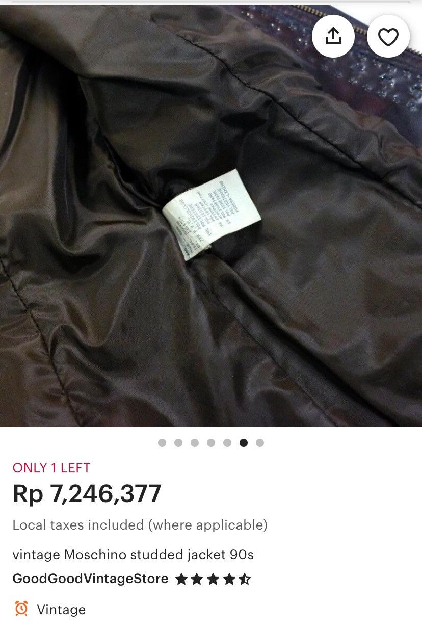 Love Moschino × Moschino × Vintage Vintage MOSCHINO Chic Edgy Faux Leather Studded Jacket Size M / US 6-8 / IT 42-44 - 8 Thumbnail
