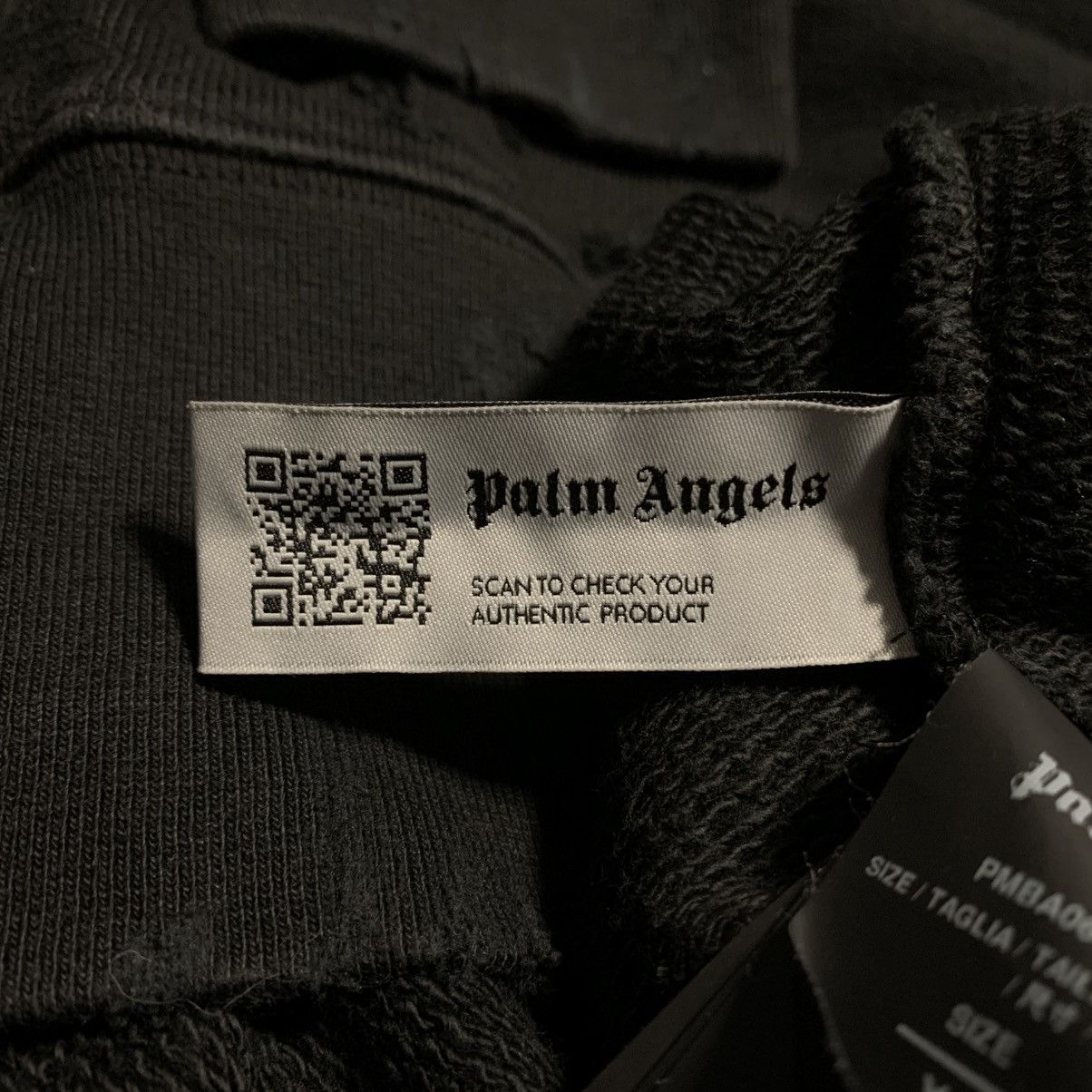 Palm Angels Palm Angels Medium Flame Logo Distressed Black Sweatshirt Size US M / EU 48-50 / 2 - 8 Thumbnail