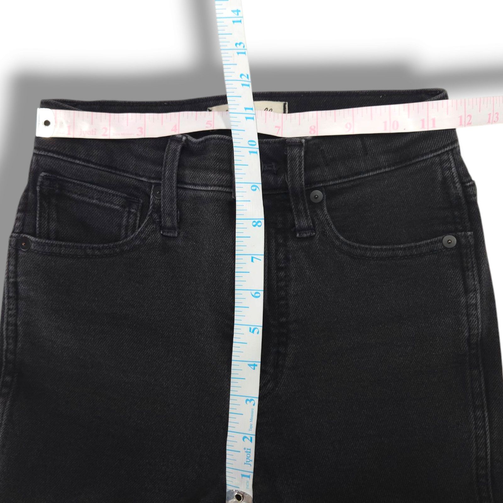 Madewell EUC Madewell High-Rise Skinny Jeans Sz. 24x28 Black Frost Size 24" / US 00 / IT 34 - 8 Thumbnail