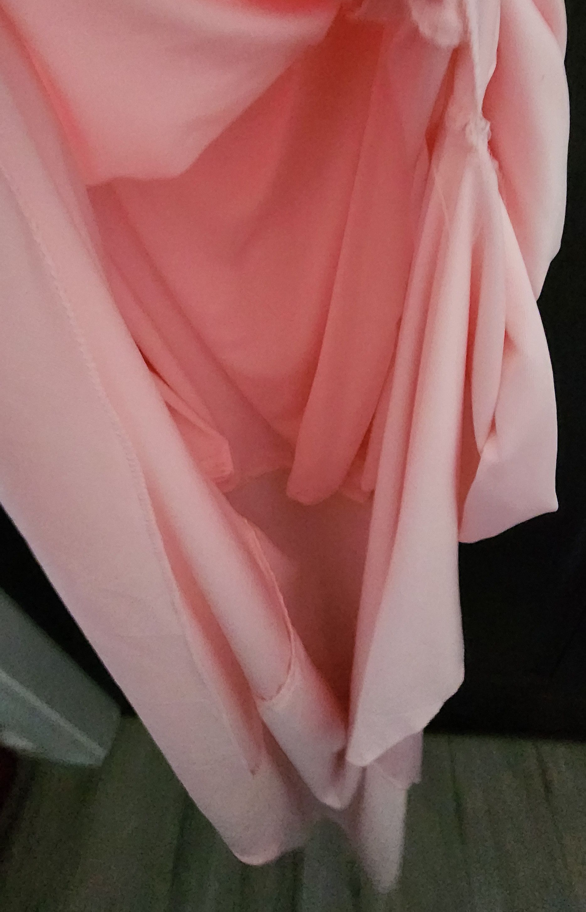 Other NWOT Unbranded Pink Strapless Sheer High Low Ruched Dress S Size S / US 4 / IT 40 - 3 Thumbnail