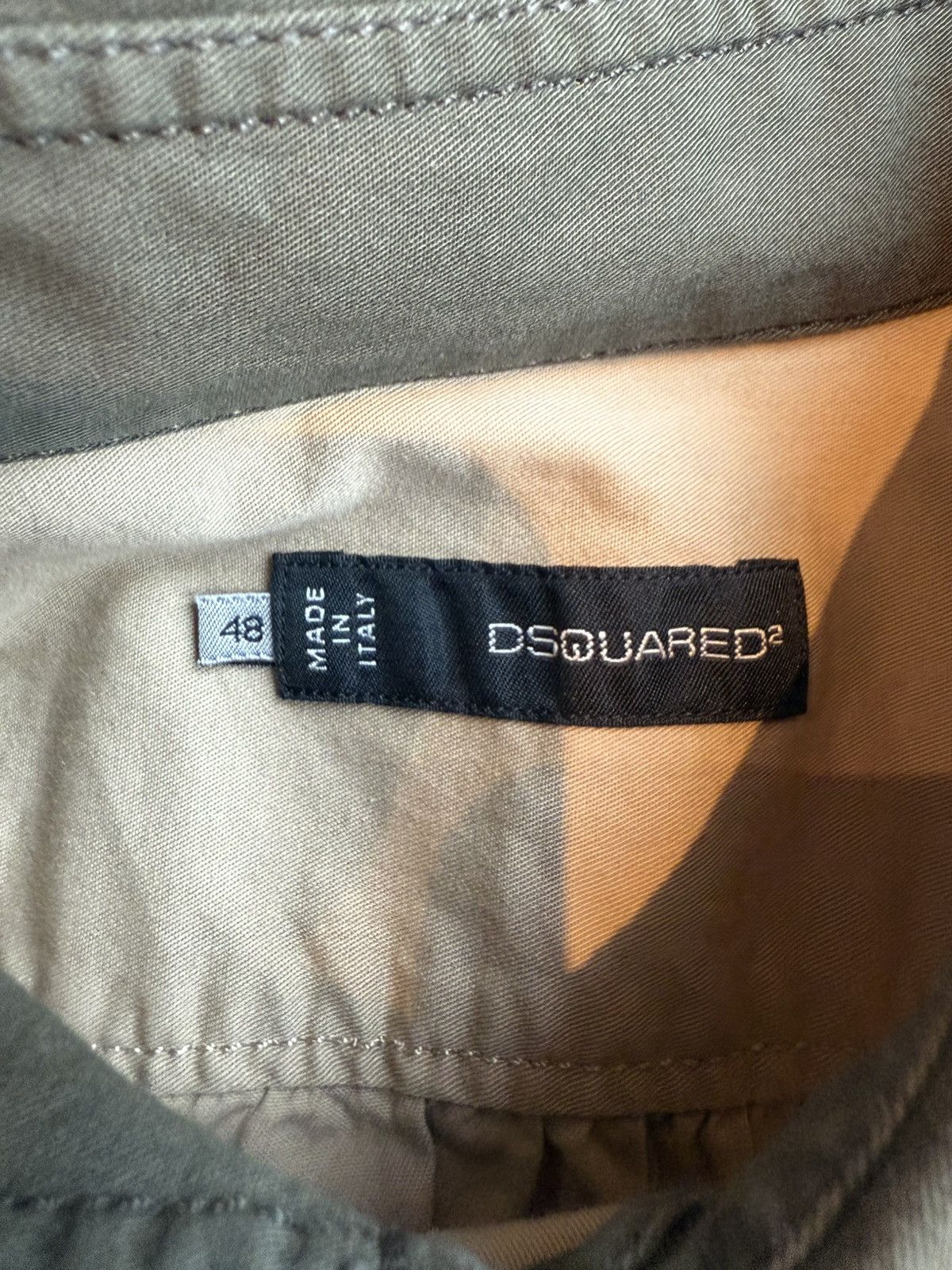 Dsquared2 FW12 Dsquared2 tan patch logo army shirt khaki 48 M L rare Size US M / EU 48-50 / 2 - 18 Thumbnail