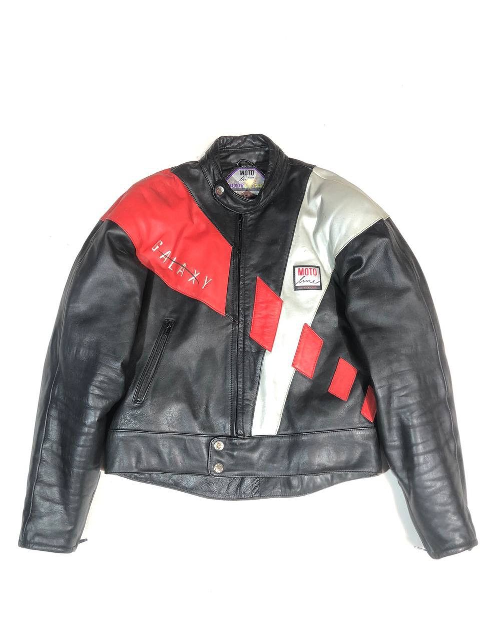 Japanese Brand Moto Line Galaxy Racing Moto Leather Jacket Vintage Size US L / EU 52-54 / 3 - 1 Thumbnail