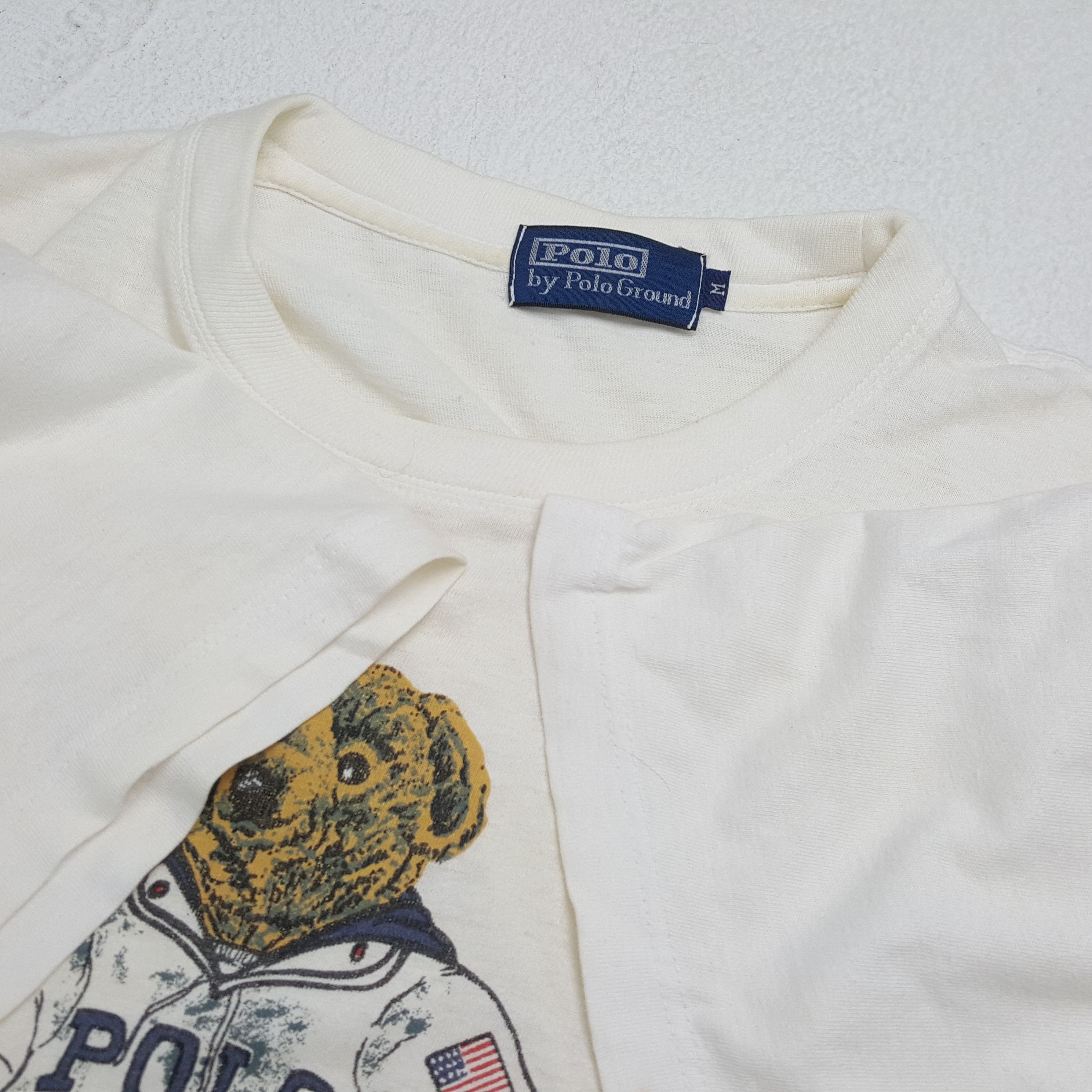 Polo Ralph Lauren × Vintage POLO GROUND BEAR Center Logo Design Tshirt Size US M / EU 48-50 / 2 - 6 Thumbnail