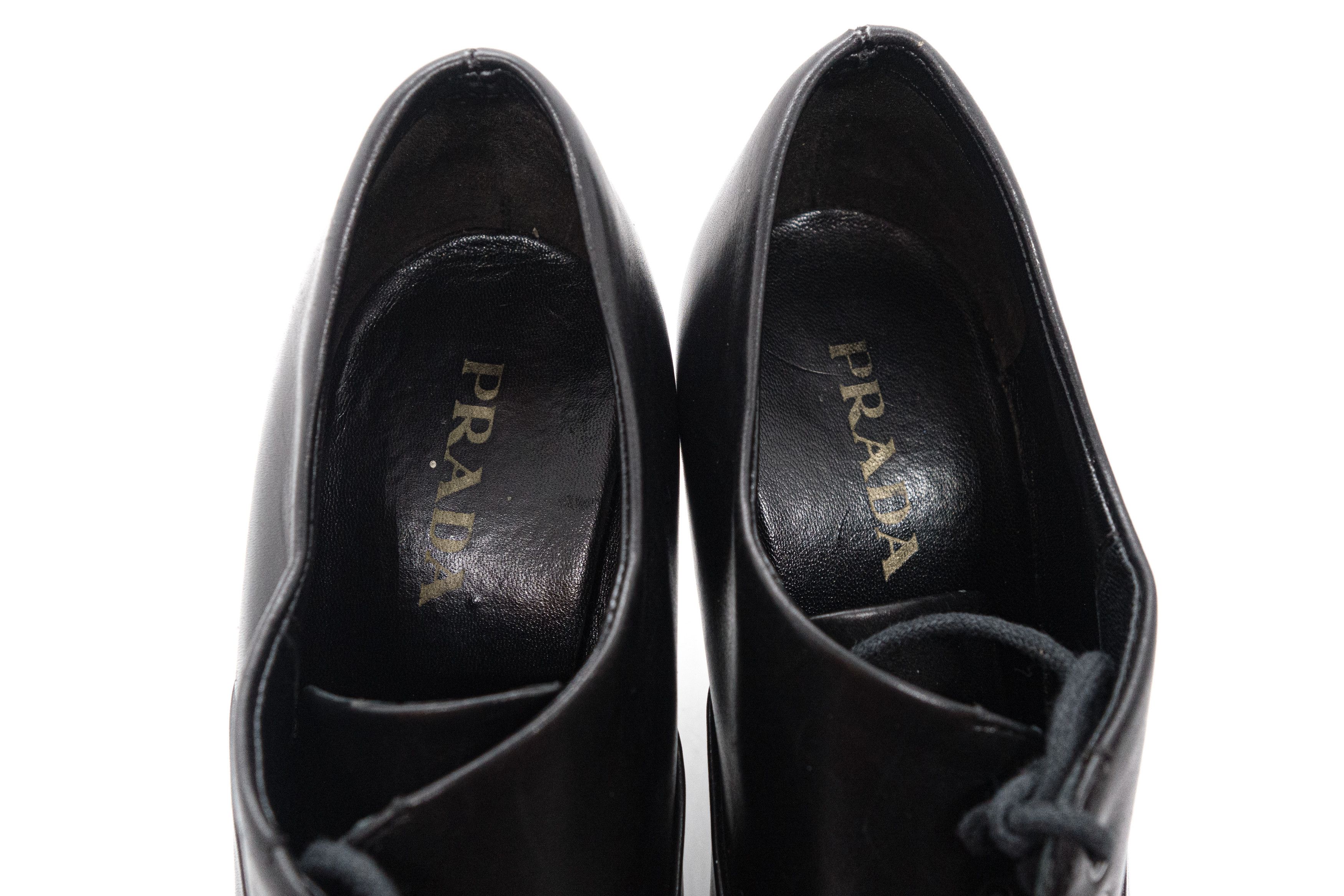 Prada Mainline Leather Ankle Heeled Bootie Size US 8 / IT 38 - 8 Thumbnail