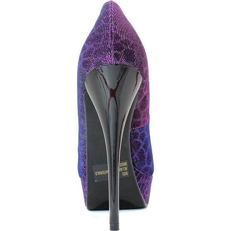 Other QUPID Berry Fabric Leopard Lurex Fabric Heels Pumps | 7.5 Size US 7.5 / IT 37.5 - 5 Thumbnail