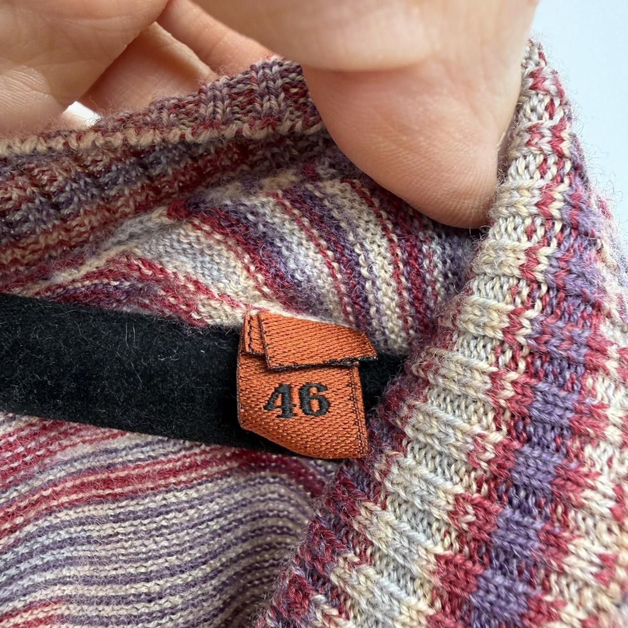 Missoni Missoni V-neck Argyle Multicolor Zig Zag Stripe Sweater Size XL / US 12-14 / IT 48-50 - 5 Thumbnail