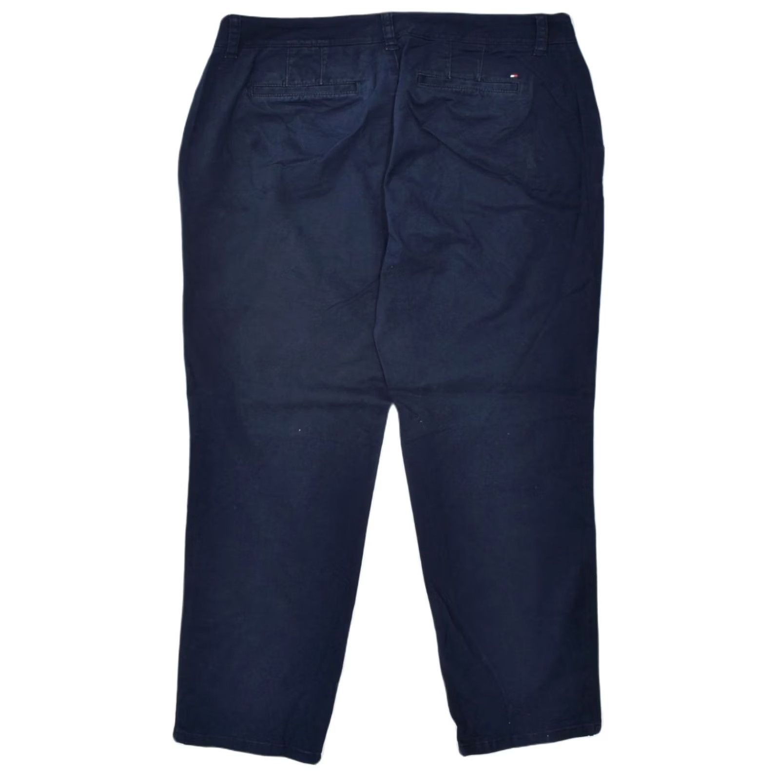 Tommy Hilfiger TOMMY HILFIGER Womens Chino Trousers Navy Blue Cotton US 6 W32 L29 Size 24" / US 00 / IT 34 - 2 Thumbnail