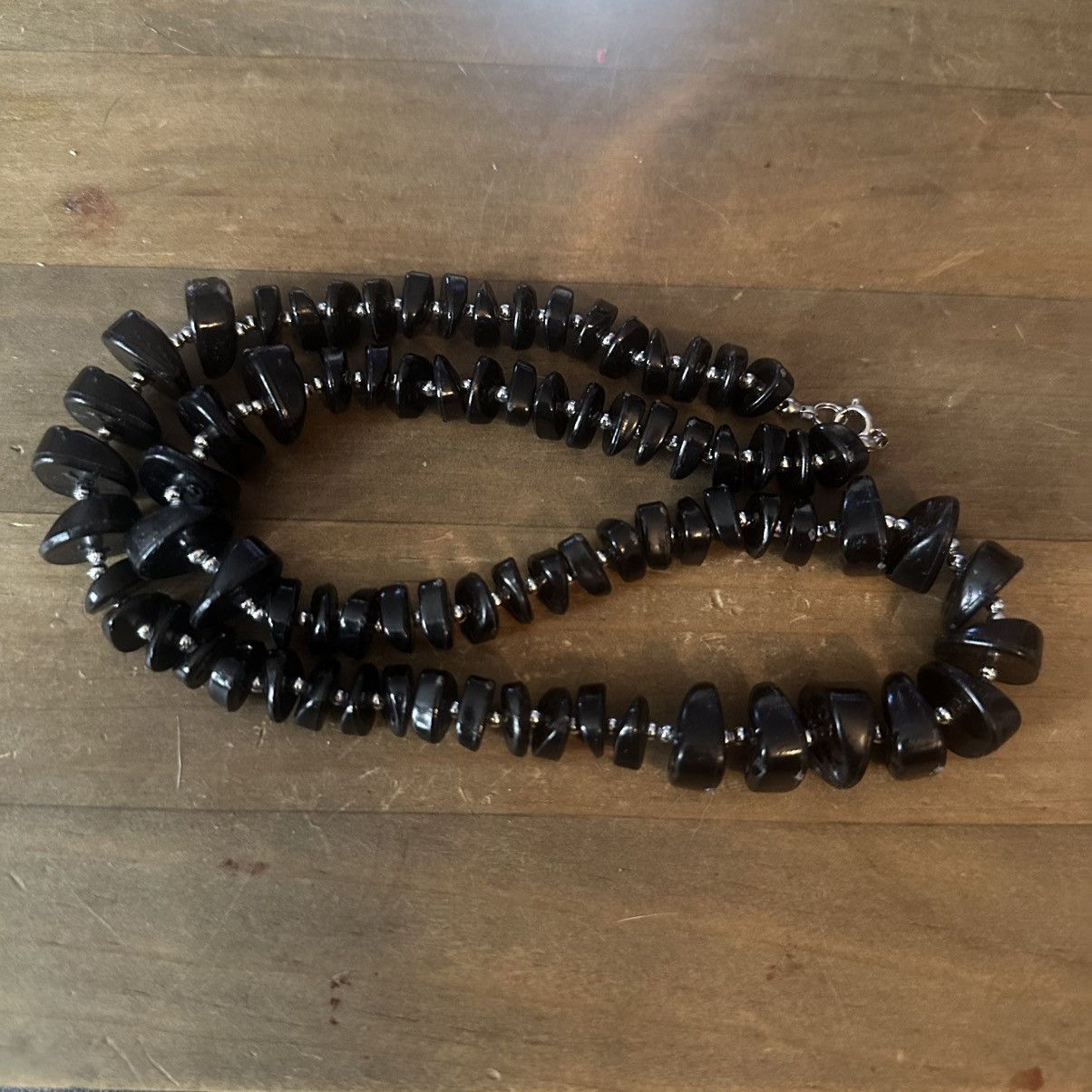 Vintage Vintage chunky black chip bead necklace Size ONE SIZE - 2 Thumbnail