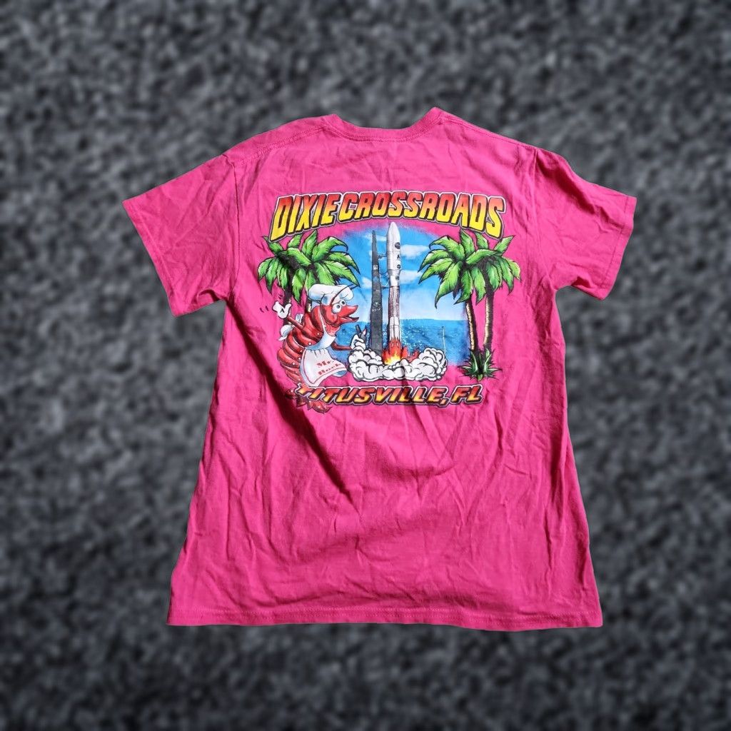 Gildan VINTAGE Gildan Retro T-Shirt M Pink Florida Space Rocket Rocketeer Unisex Adult Size US M / EU 48-50 / 2 - 1 Thumbnail