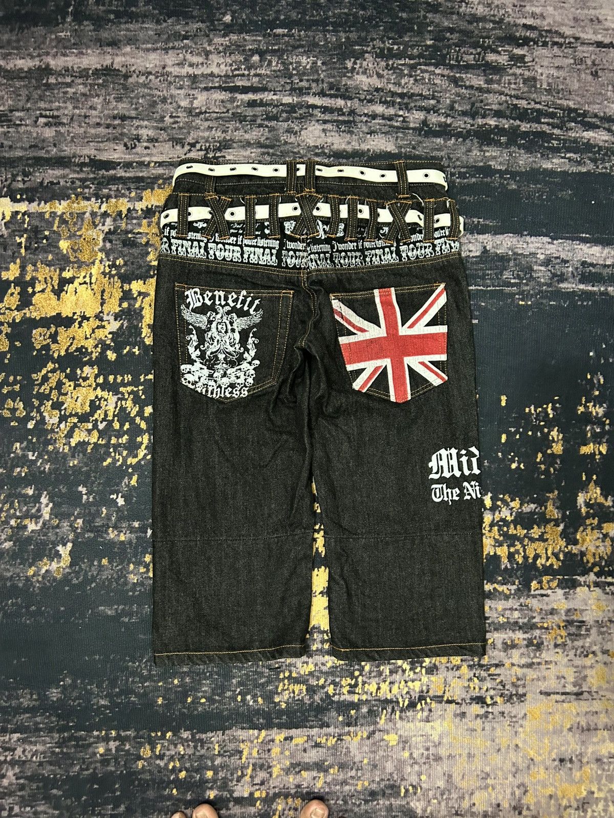 Tornado Mart Tornado Mart - Paint Coated Backlace Flare Denim 