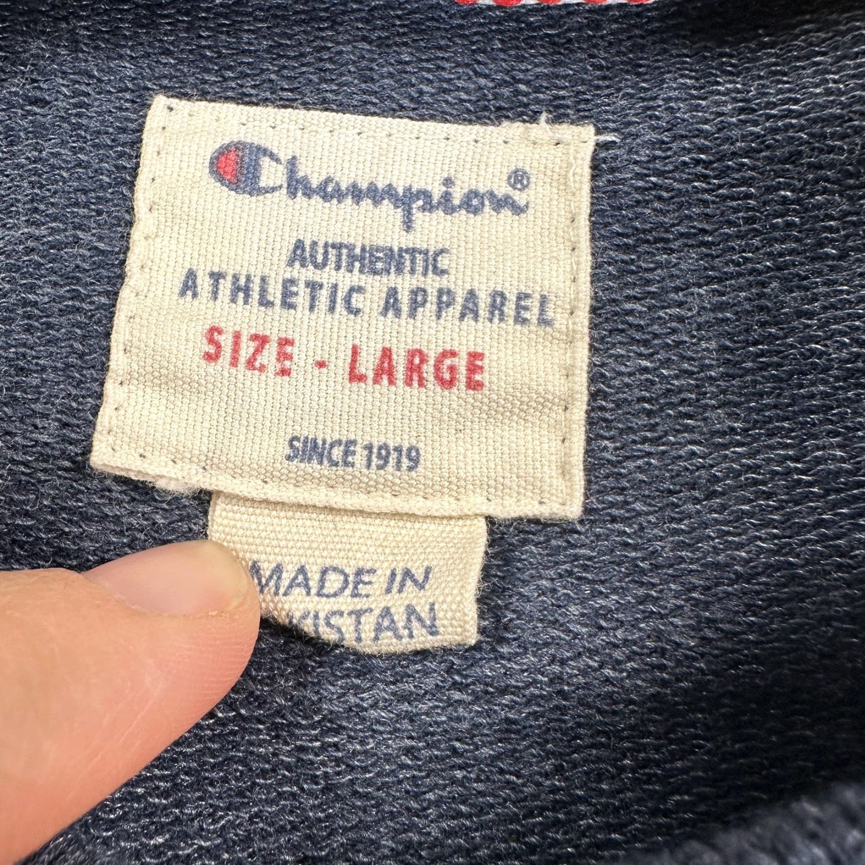 Champion Champion Sweatshirt Mens Large Blue Raglan Crewneck Pullover Solid Casual Top Size US L / EU 52-54 / 3 - 3 Thumbnail