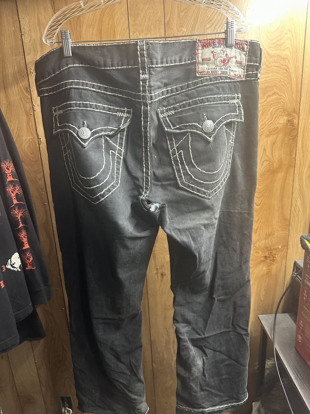 True Religion × Vintage True Religion Billy Super T B&W Jeans Size US 38 / EU 54 - 2 Thumbnail