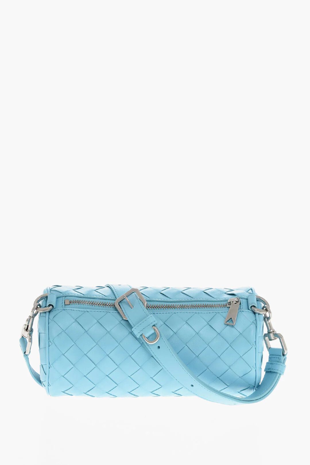 Bottega Veneta og1mm0426 Size: OS / Mini Woven Leather Shoulder Bag in Blue Size ONE SIZE - 1 Thumbnail