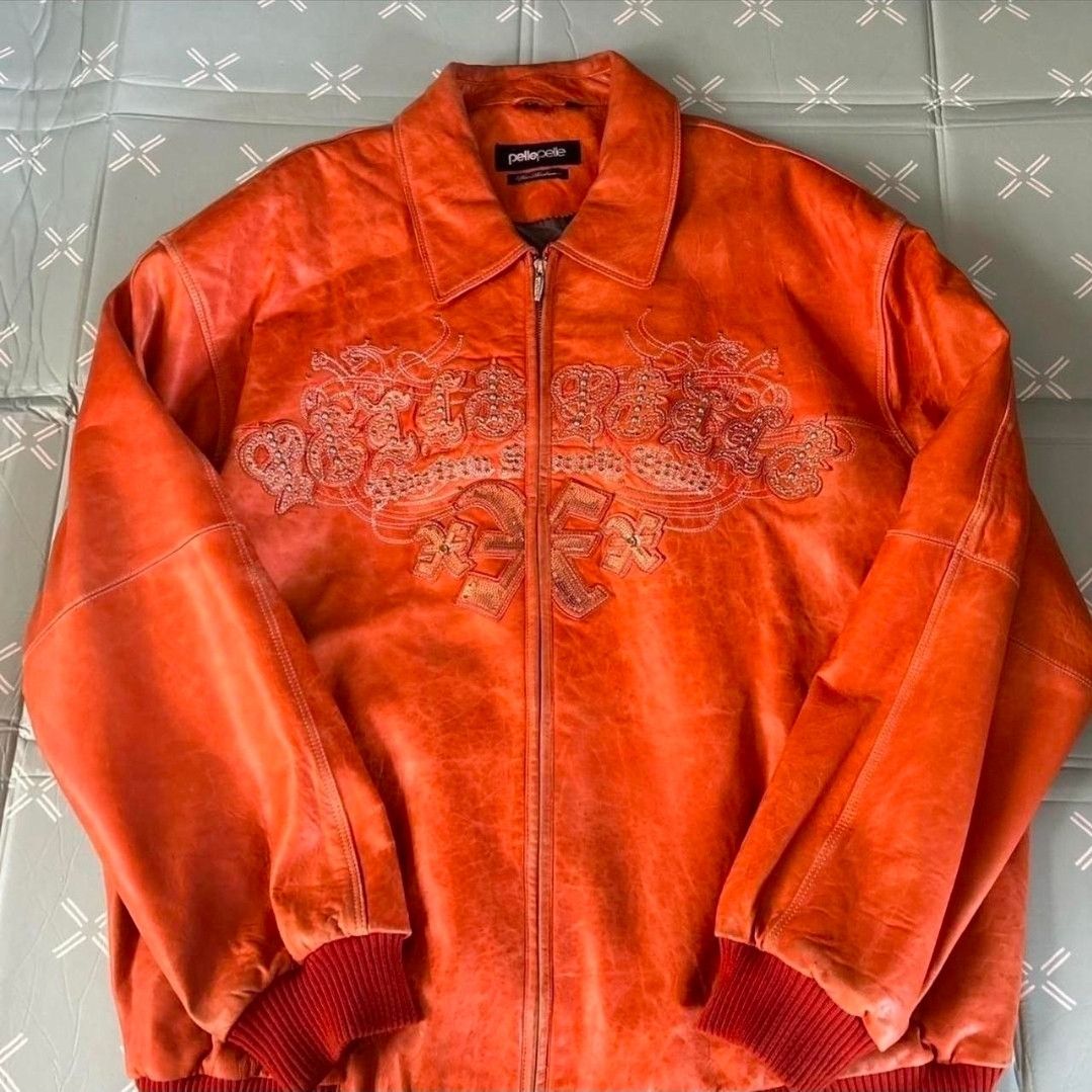 Pelle Pelle Vintage Butter Soft Rust Orange Pelle Pelle Bomber SZ 54 Size US XL / EU 56 / 4 - 1 Thumbnail