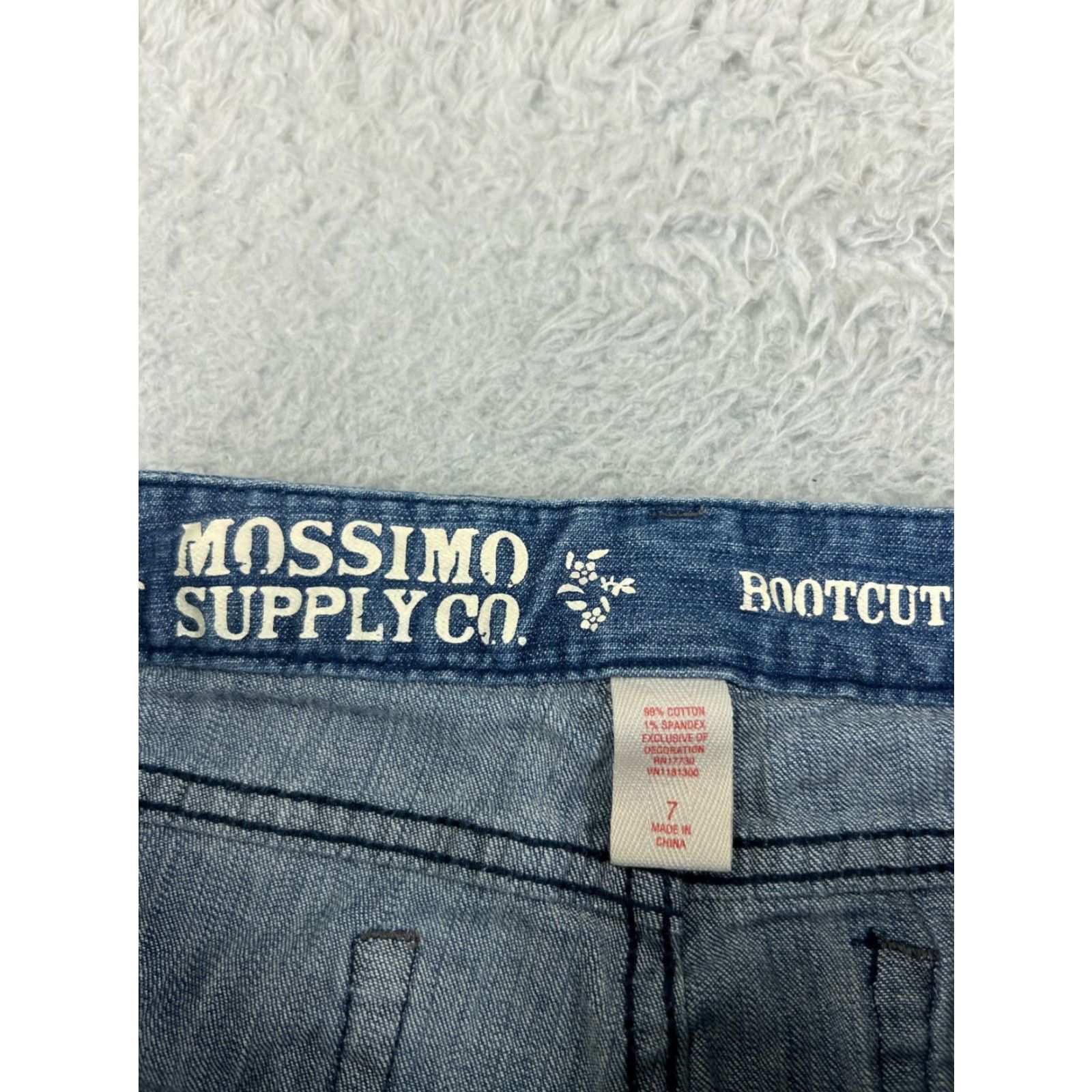 Mossimo Mossimo Jeans Womens 7 Blue Denim Boot Cut Cotton Blend Low Rise Size 28" / US 6 / IT 42 - 3 Thumbnail