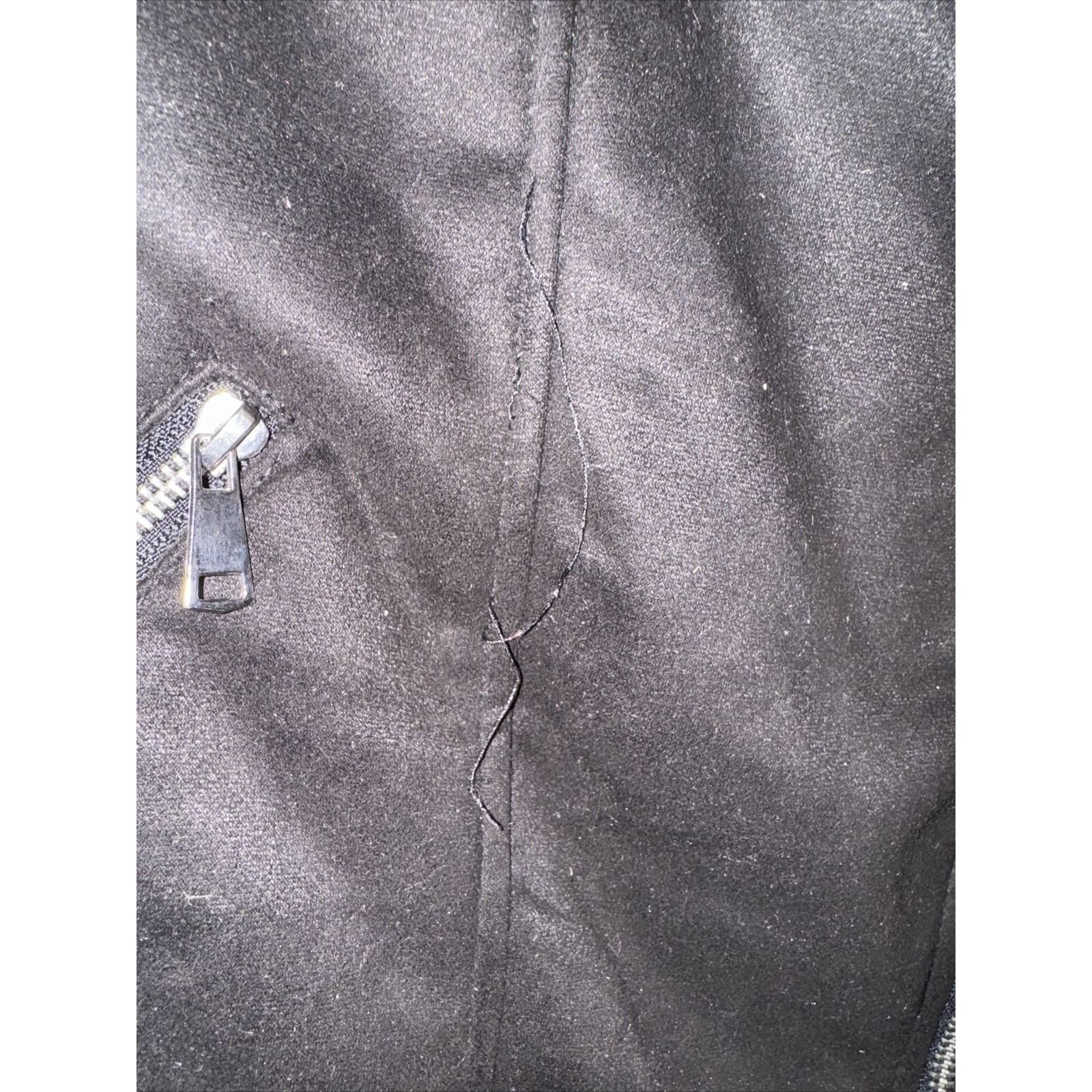 Black Label Black Label Cropped Biker Jacket Black Faux Suede Faux Shear Size L / US 10 / IT 46 - 6 Thumbnail