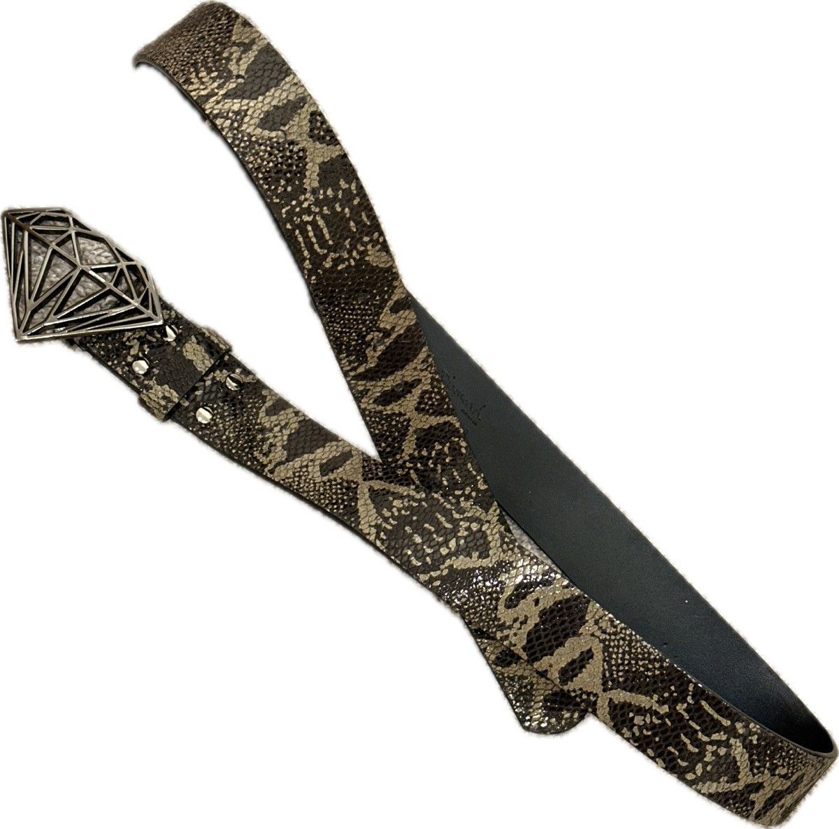 Diamond Supply Co. Diamond Supply Co Snakeskin Leather Belt Size 32 - 2 Thumbnail