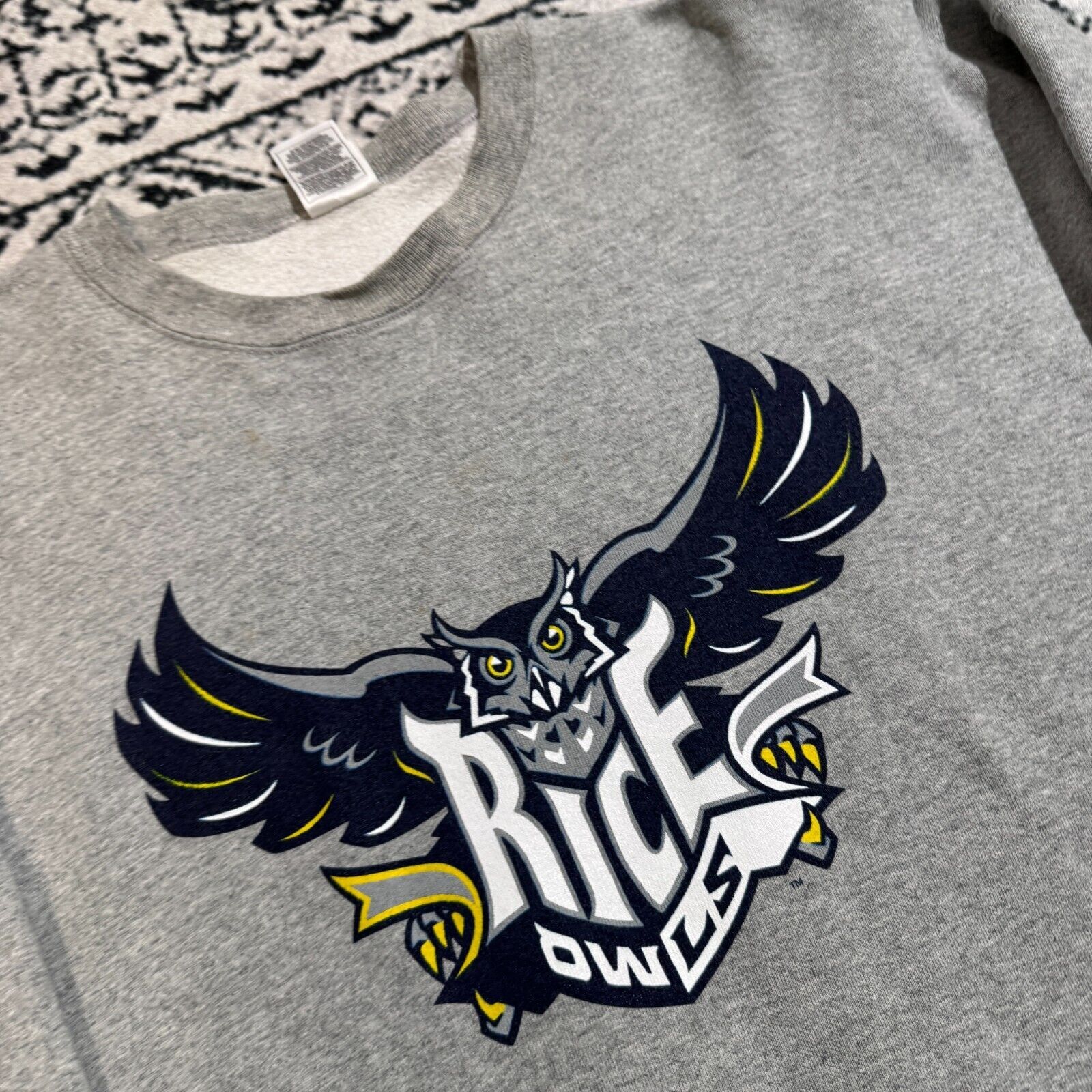 Vintage Vintage Gray Cotton Crewneck Size XXL Rice Owls University Size US XXL / EU 58 / 5 - 10 Thumbnail