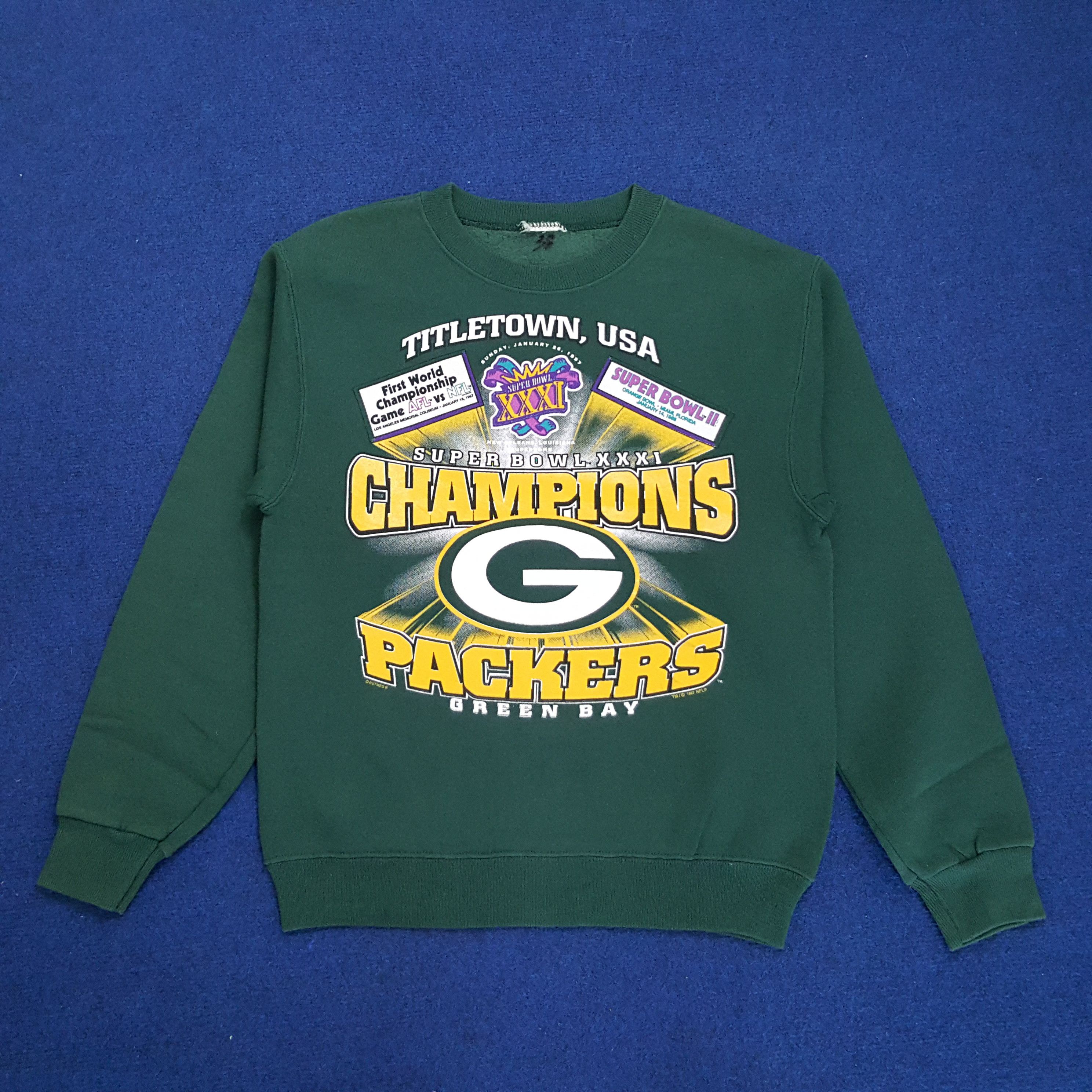 NFL × Vintage Vintage Super Bowl XXXI Champion Packers USA sweatshirts Size US S / EU 44-46 / 1 - 1 Thumbnail