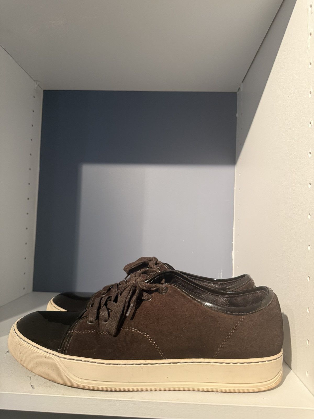 Lanvin Lanvin Low Top Brown Leather Sneakers Size 9 Size US 9 / EU 42 - 1 Thumbnail