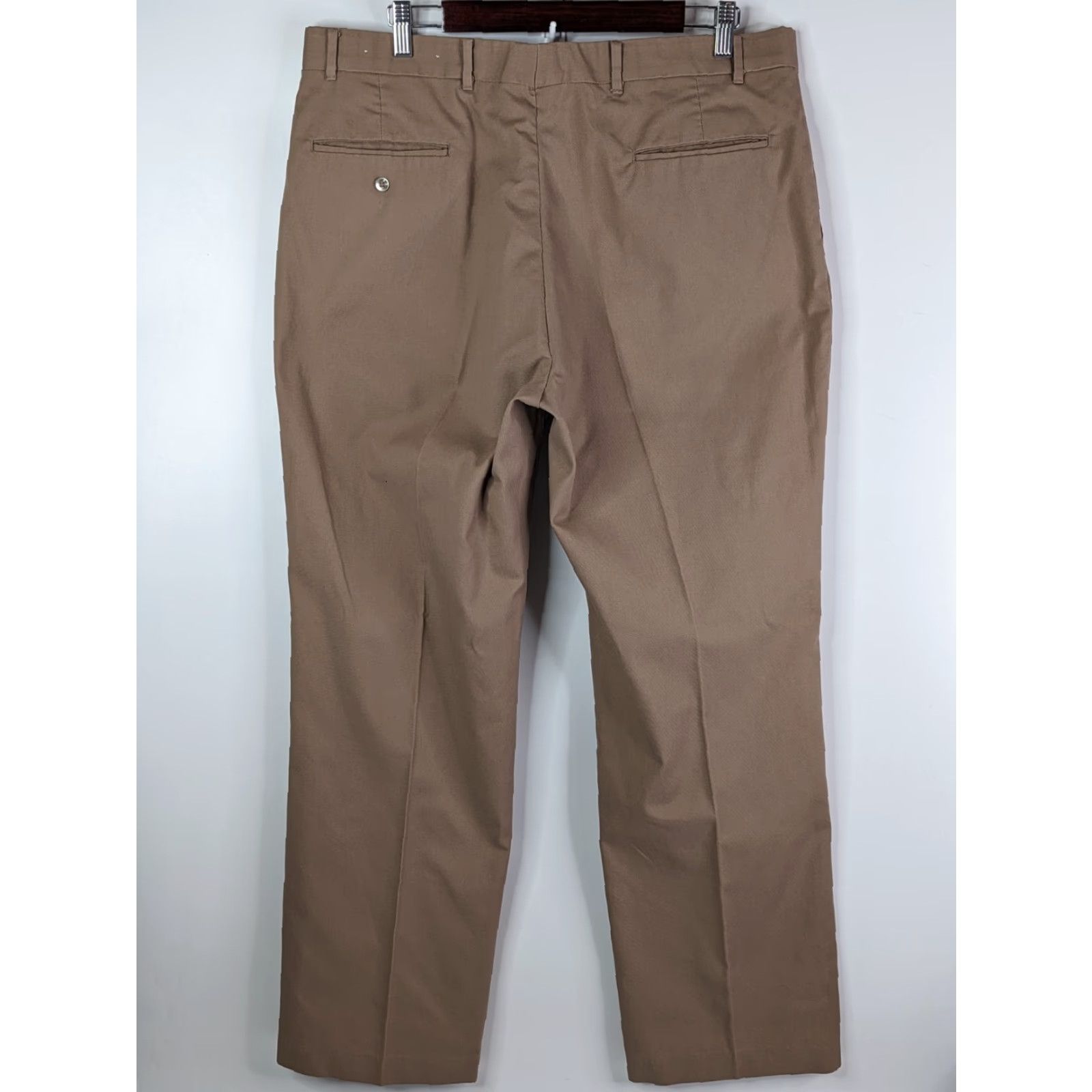 Wrangler VINTAGE Wrangler Brown Pants Men 38 Straight Front Dress Trousers USA Dress Pants Size US 38 / EU 54 - 4 Thumbnail