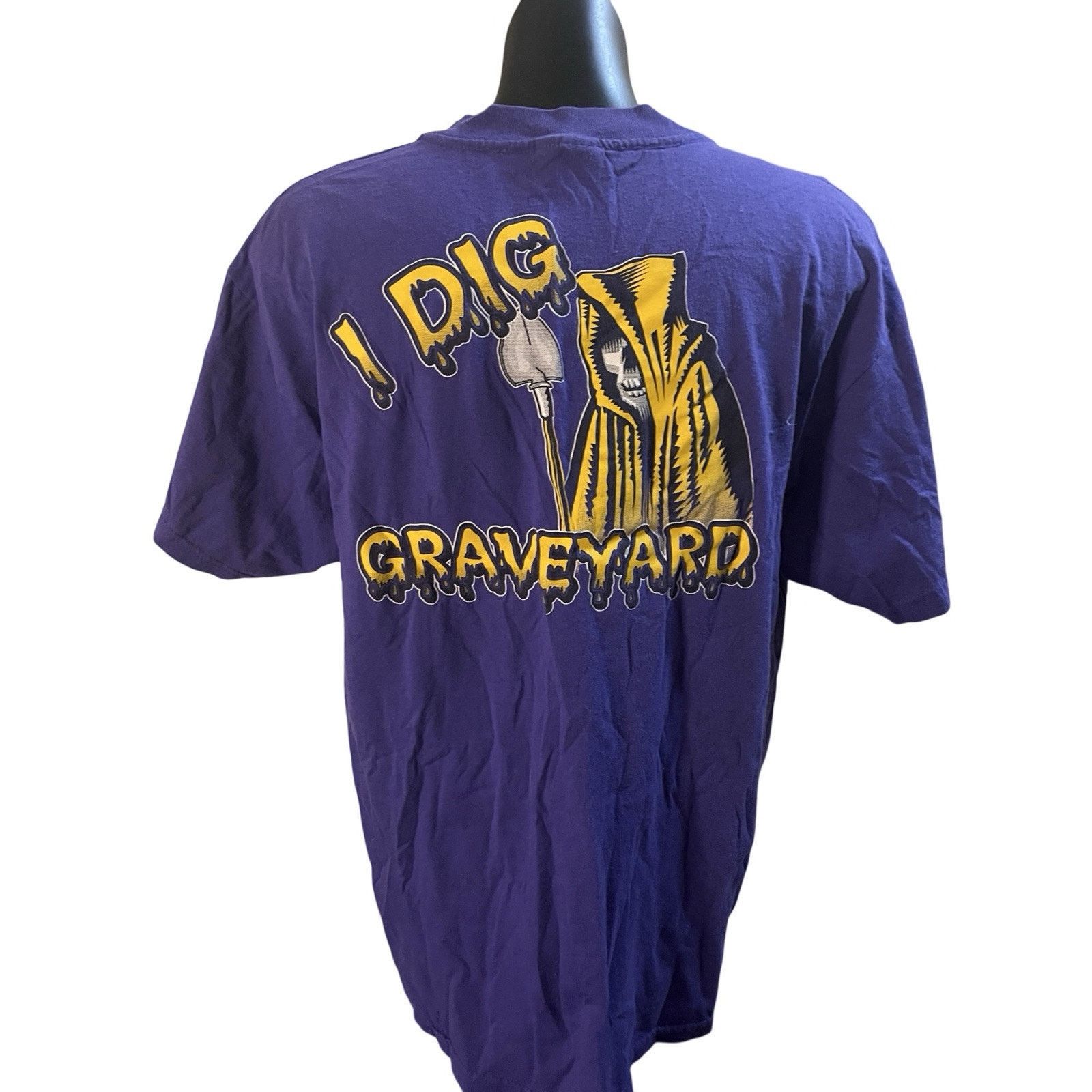 Hanes Vintage I Dig Graveyard Texas 2000 T-Shirt - Size L Size US L / EU 52-54 / 3 - 2 Thumbnail