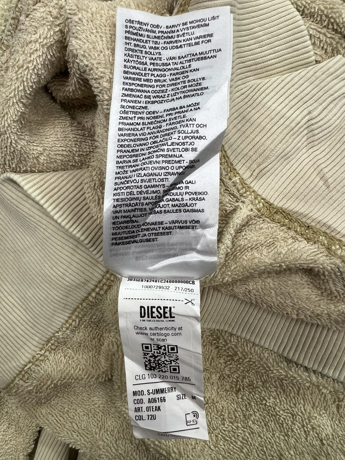 Diesel Diesel Industry Denim Division Terry Hoodie Size US M / EU 48-50 / 2 - 12 Thumbnail
