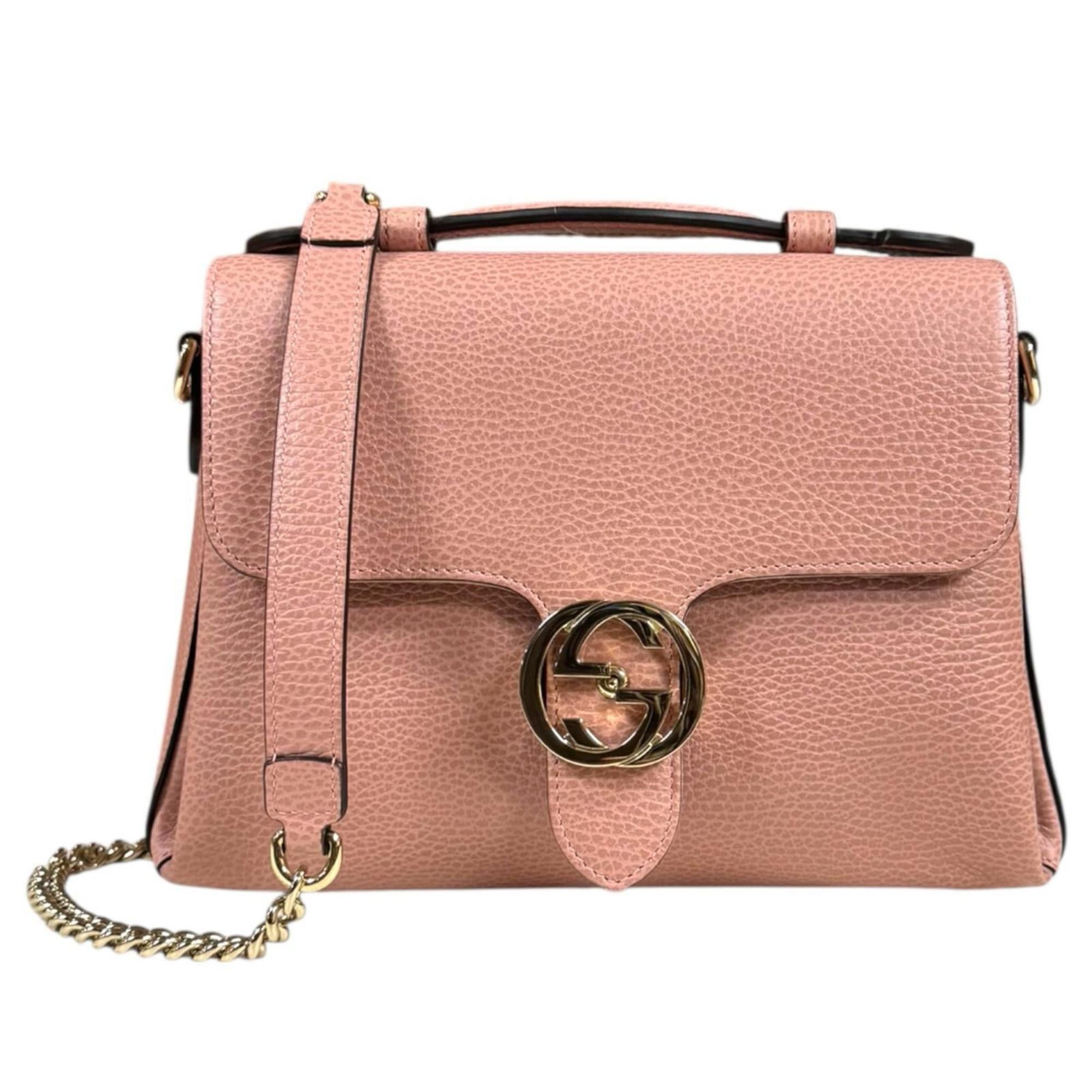 Gucci Gucci Interlocking G Shoulder Bag, Leather 510302, Pink, Women's, Pre-owned, 2-Way, Chain Size ONE SIZE - 1 Thumbnail