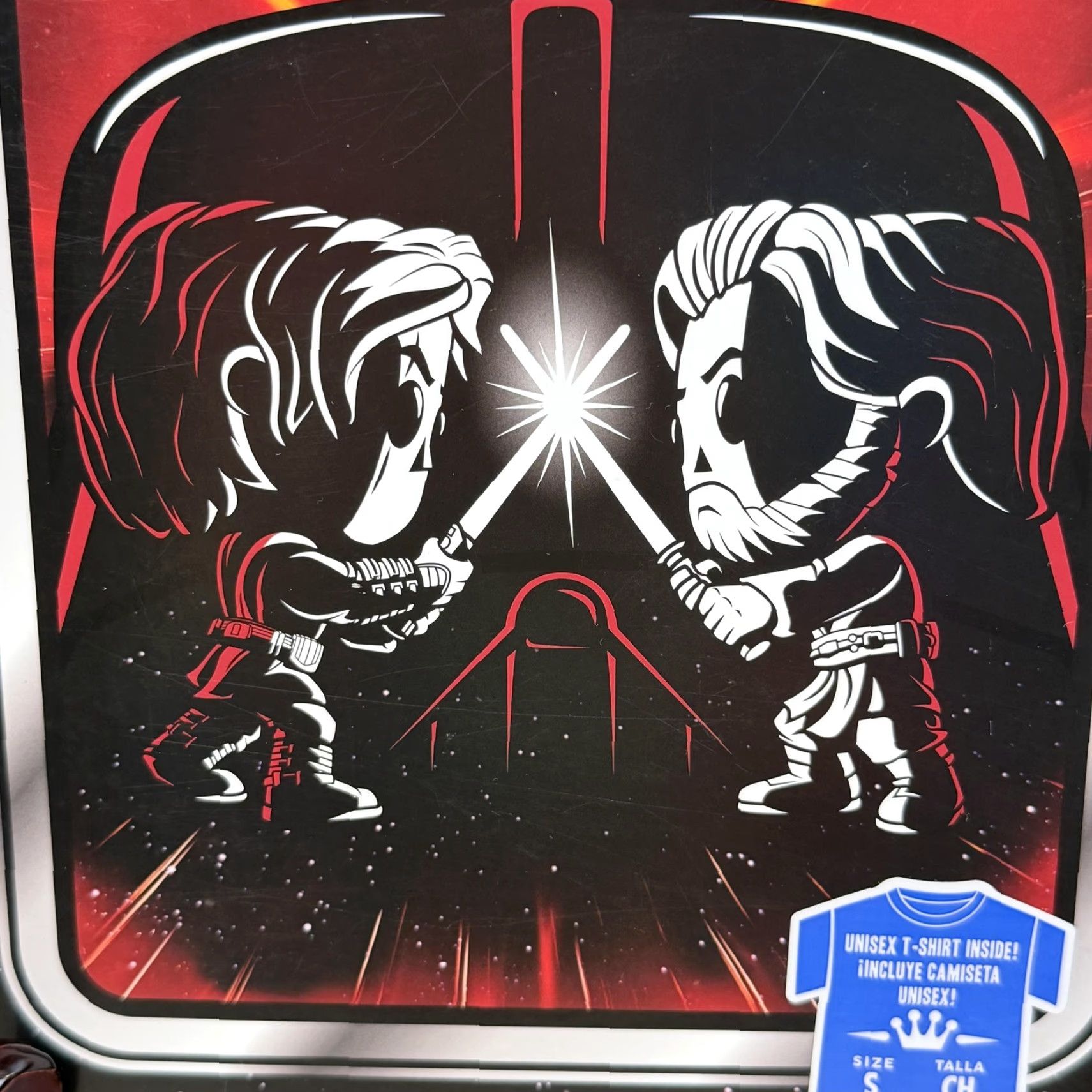 Star Wars Star Wars Shirt Unisex Small Black Graphic Print Tee Anakin Vs Obi Wan Pop Boxed Size US S / EU 44-46 / 1 - 3 Thumbnail