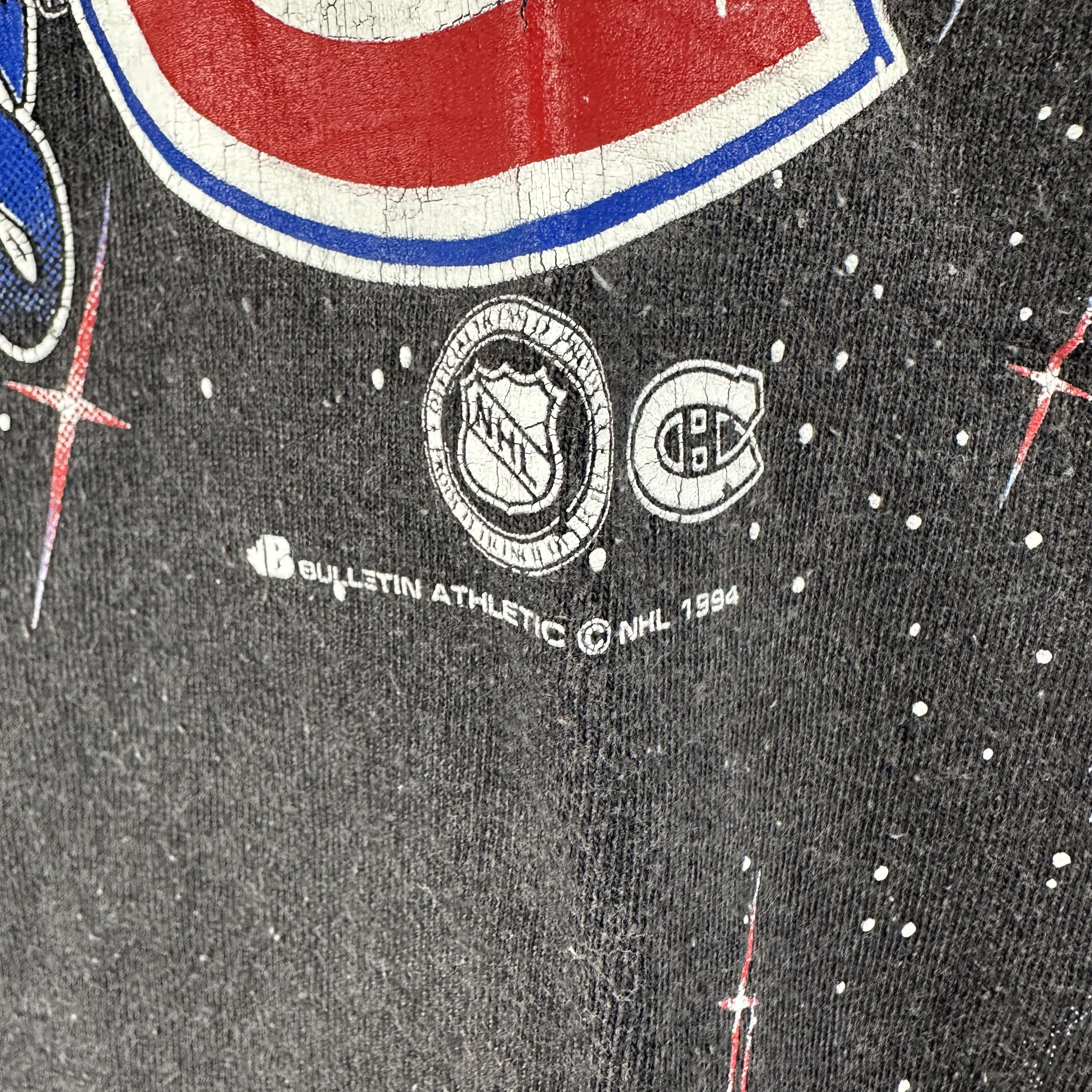 Vintage 1994 Montreal Canadiens Bulletin Athletic AOP XL T-Shirt Size US XL / EU 56 / 4 - 7 Thumbnail