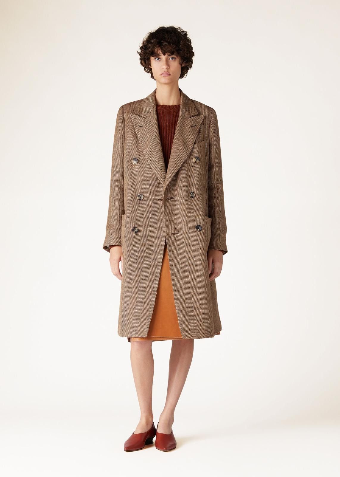 Loro Piana o1srvl11e0425 FAO0327 Double-Breasted Herwin Coat in Brown Size XS / US 0-2 / IT 36-38 - 7 Thumbnail