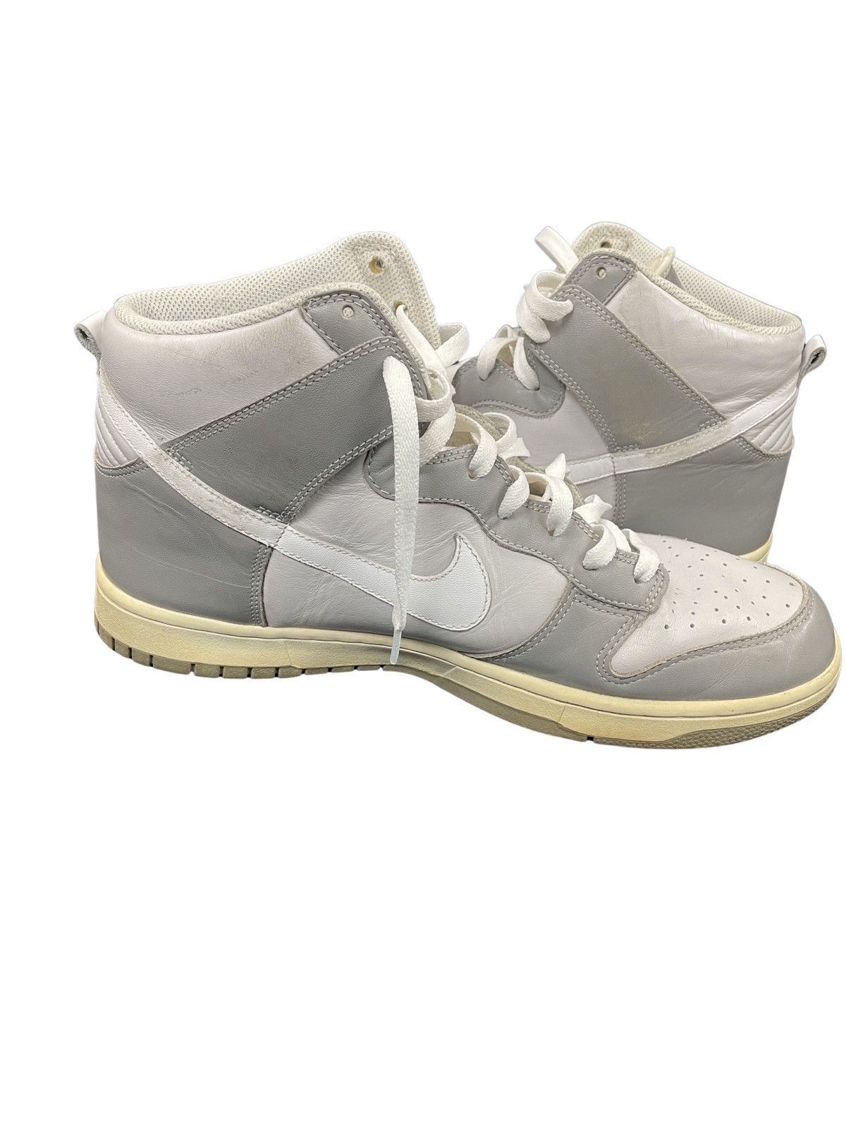 Nike 2005 Nike Dunk Hi Neutral Grey Light White Charcoal Grey Size US 12 / EU 45 - 3 Thumbnail