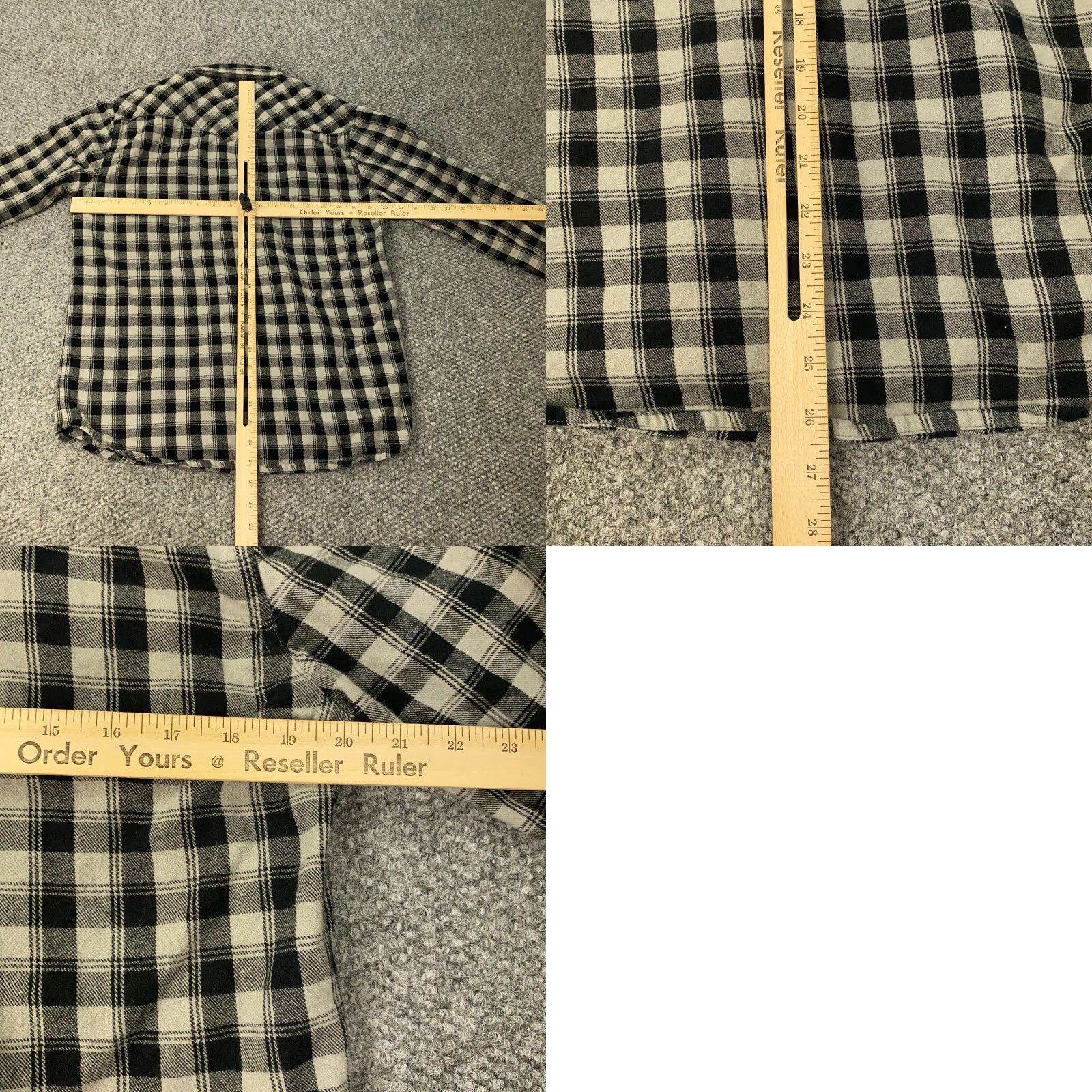 Levi's Levis Pearl Snap Shirt Mens M Black Plaid Western Long Sleeve Shirt Size US M / EU 48-50 / 2 - 8 Thumbnail