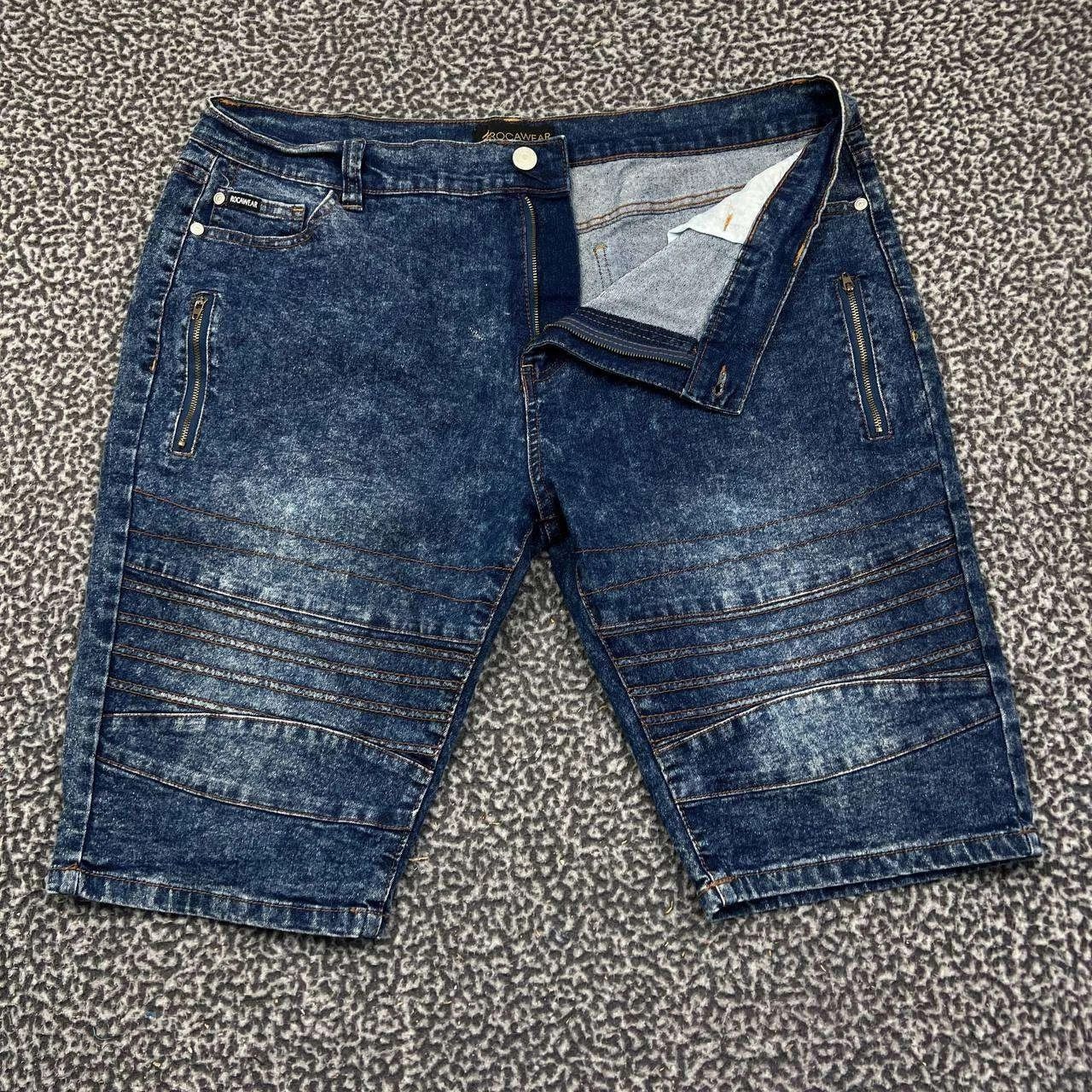 Rocawear Rocawear Shorts Men 40W Moto Jeans Stretch Denim Pockets Y2K Size US 40 / EU 56 - 1 Thumbnail