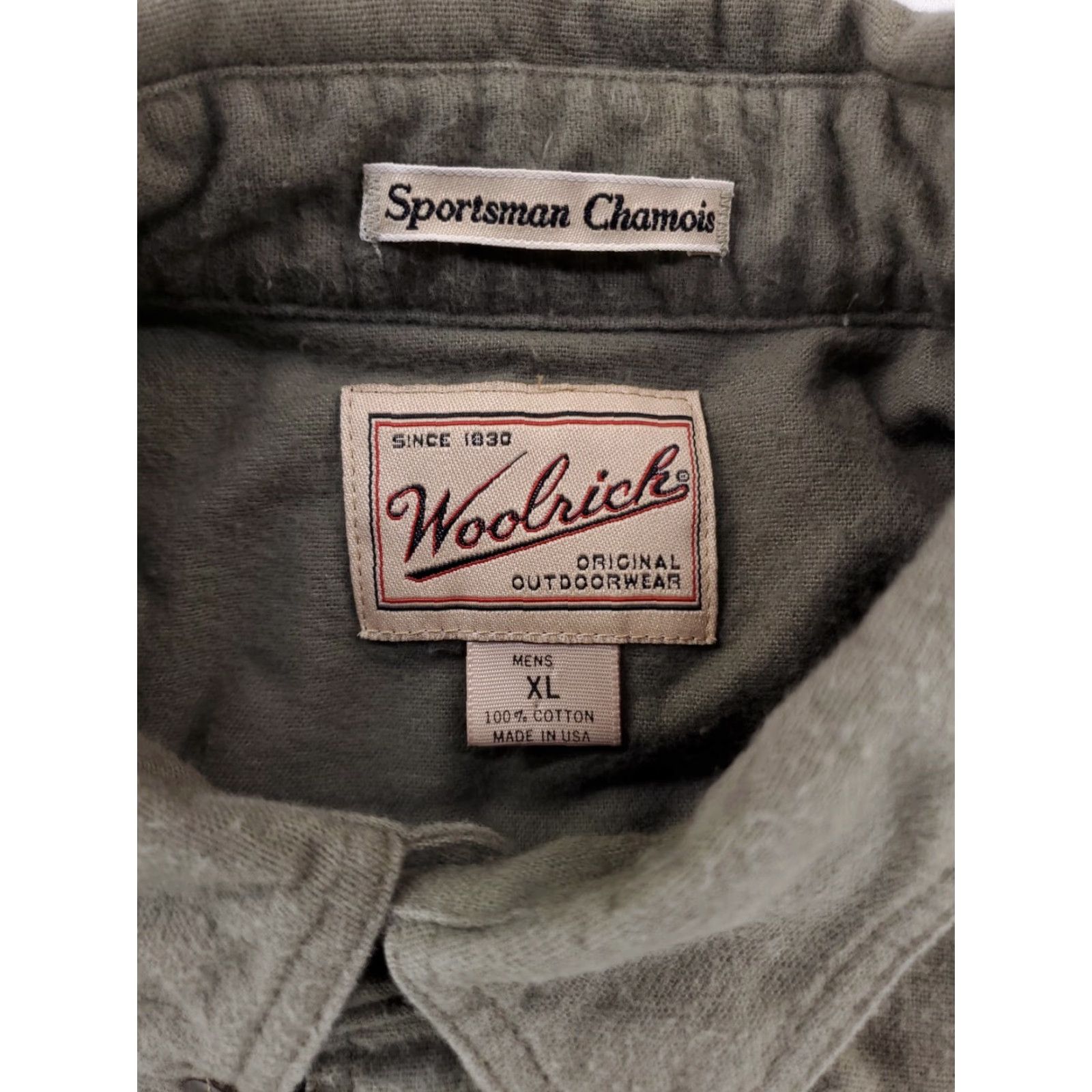 Vintage VINTAGE Woolrich Sportsman Chamois Button Up Shirt Long Sleeve Made USA Mens XL Gray 90s Size US XL / EU 56 / 4 - 4 Thumbnail
