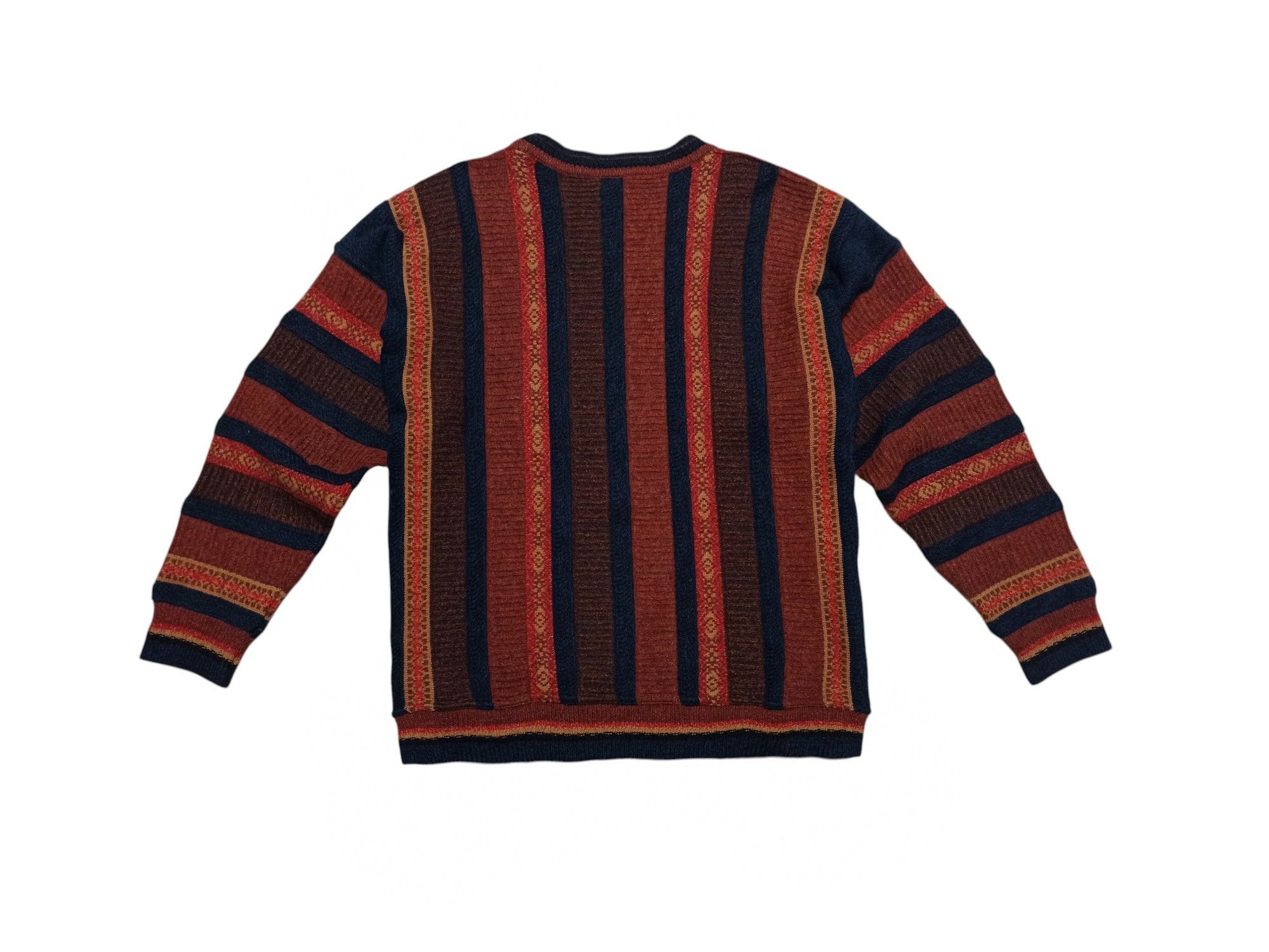 Other Vintage Baffo Italy 3D Knit Coogi Style Sweater Size US L / EU 52-54 / 3 - 4 Thumbnail