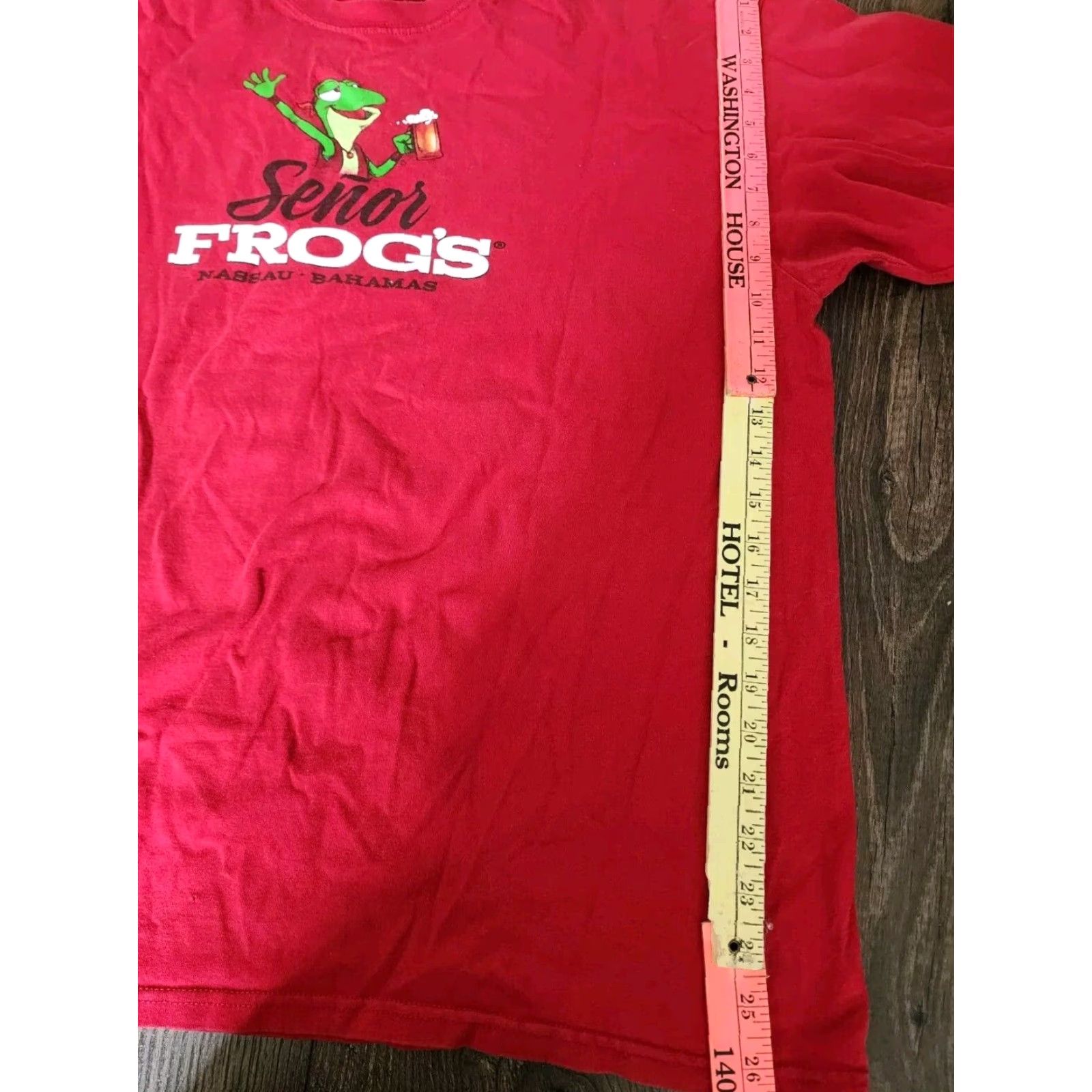 Doublet Senor Frogs Red Graphic Tee Mens XL Short Sleeve Cotton Distressed Bacteria Water Size US XL / EU 56 / 4 - 6 Thumbnail