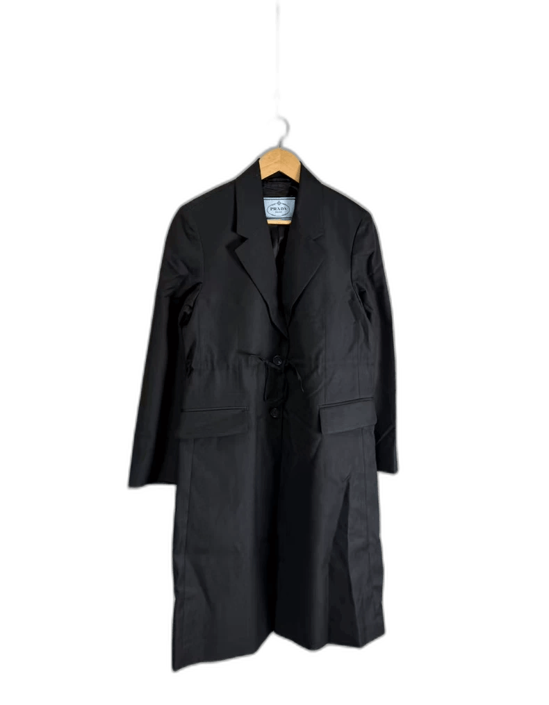 Prada Prada Black Double Pocket Trench Coat -2505 Size US M / EU 48-50 / 2 - 1 Thumbnail